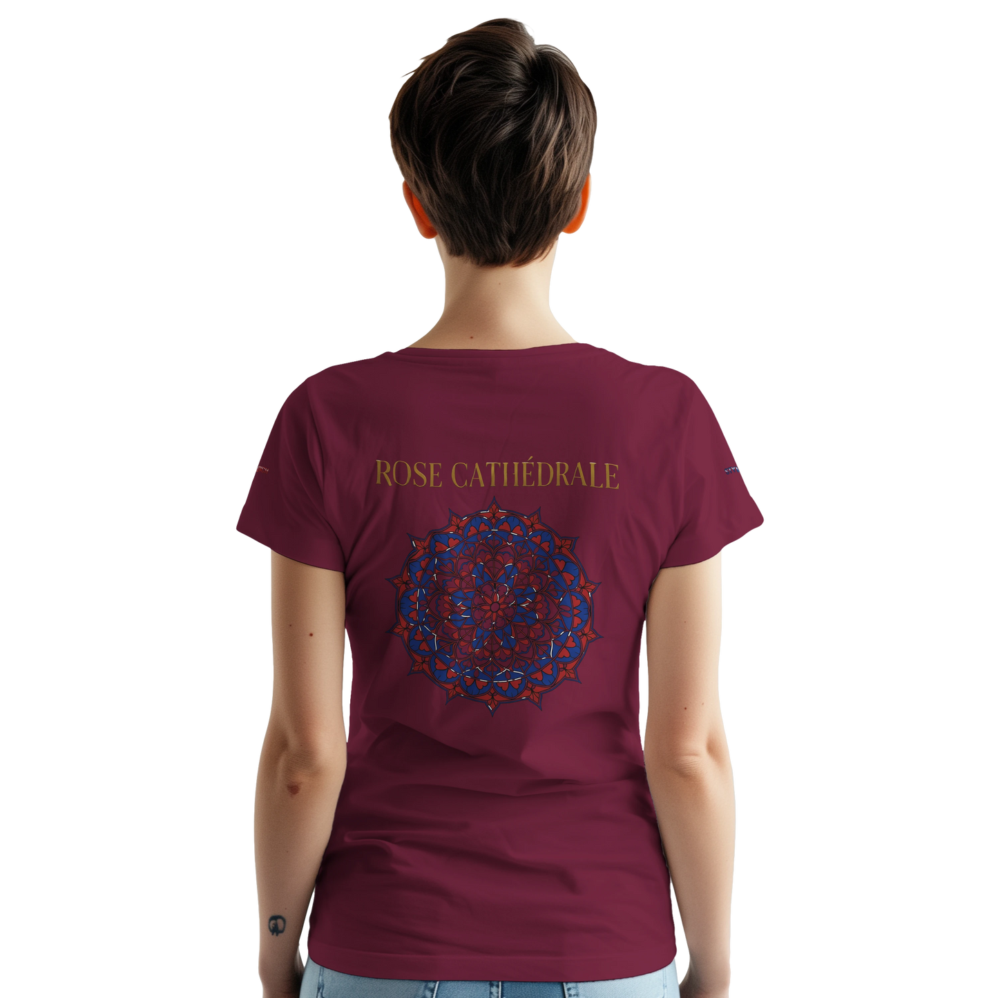 Damen T-Shirt, rosa, Kathedrale, dick, Rundhals | Gildan® 5000