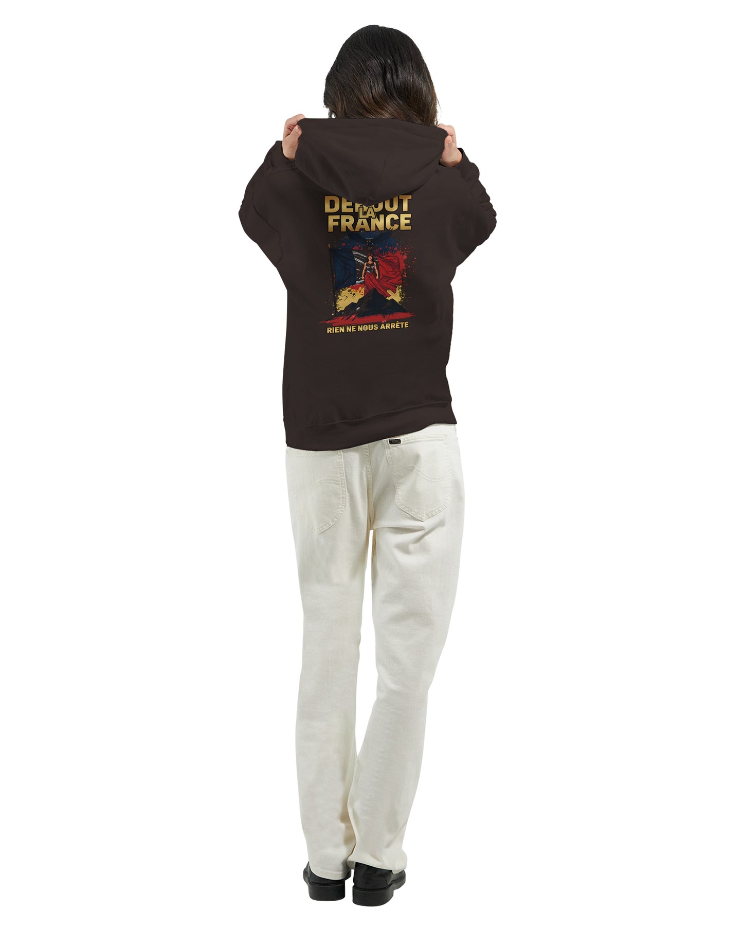 Damen Hoodie Steh auf Frankreich klassisch | Gildan® 18500