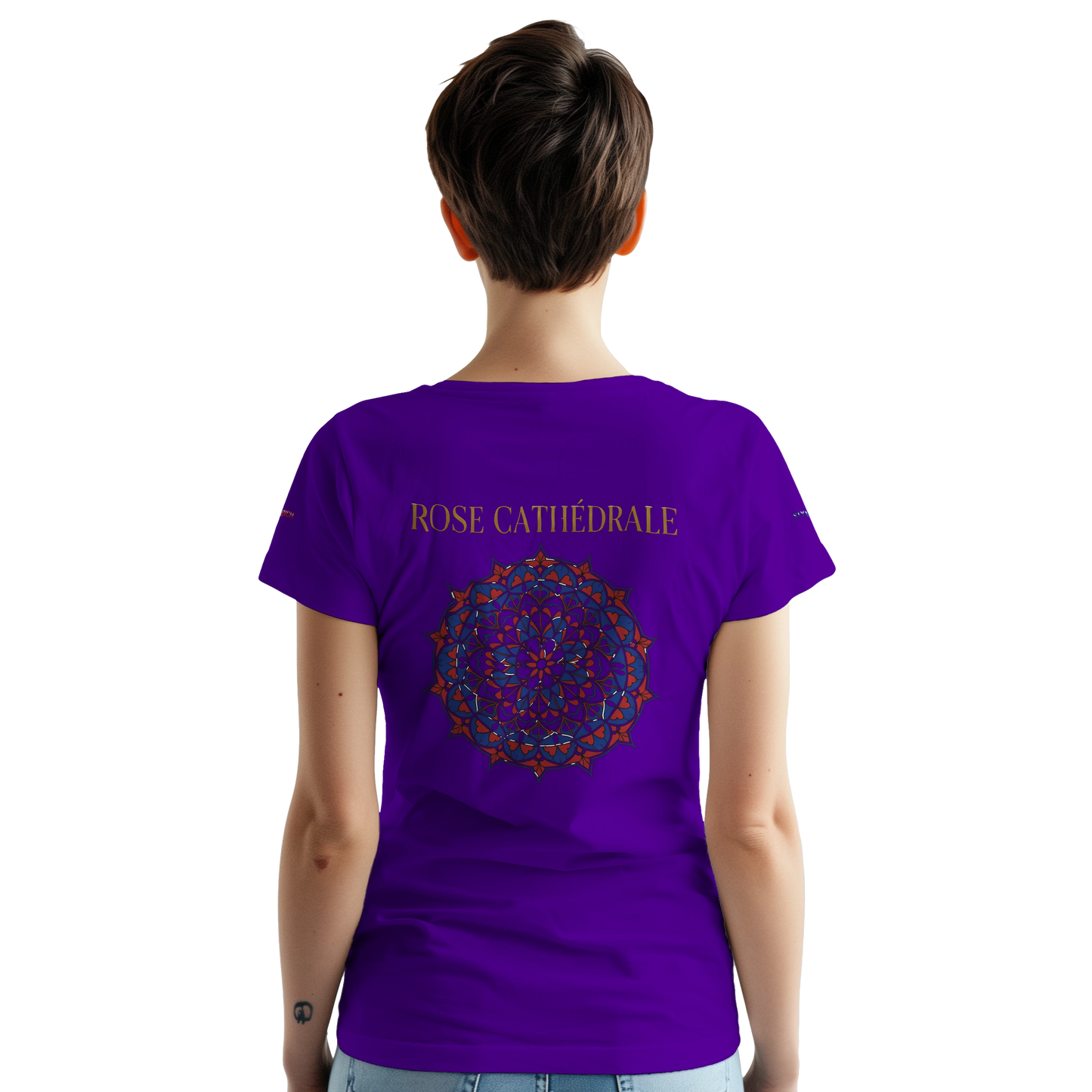 Damen T-Shirt, rosa, Kathedrale, dick, Rundhals | Gildan® 5000