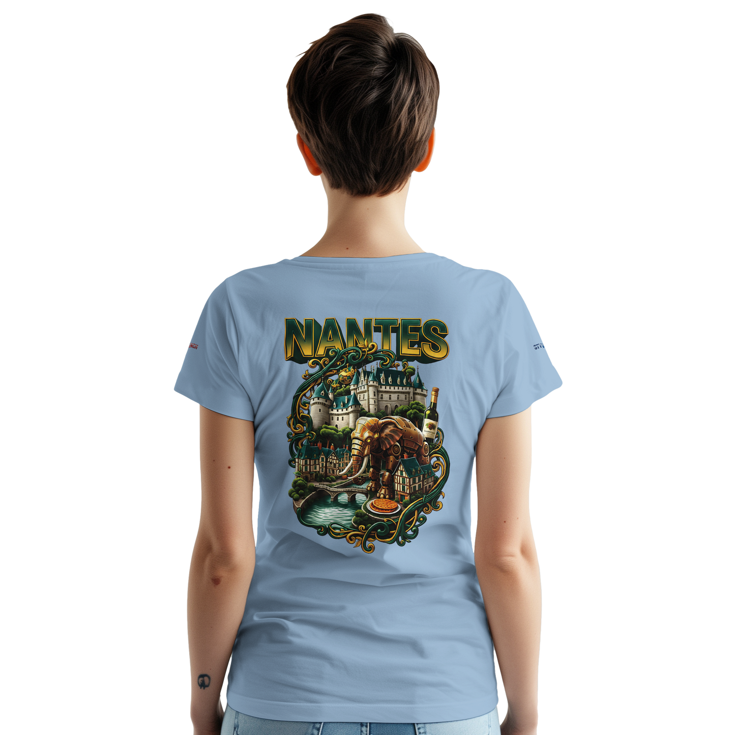 Unisex T-Shirt Nantes Stadt Frankreich | dickes Rundhals-T-Shirt | Gildan® 5000