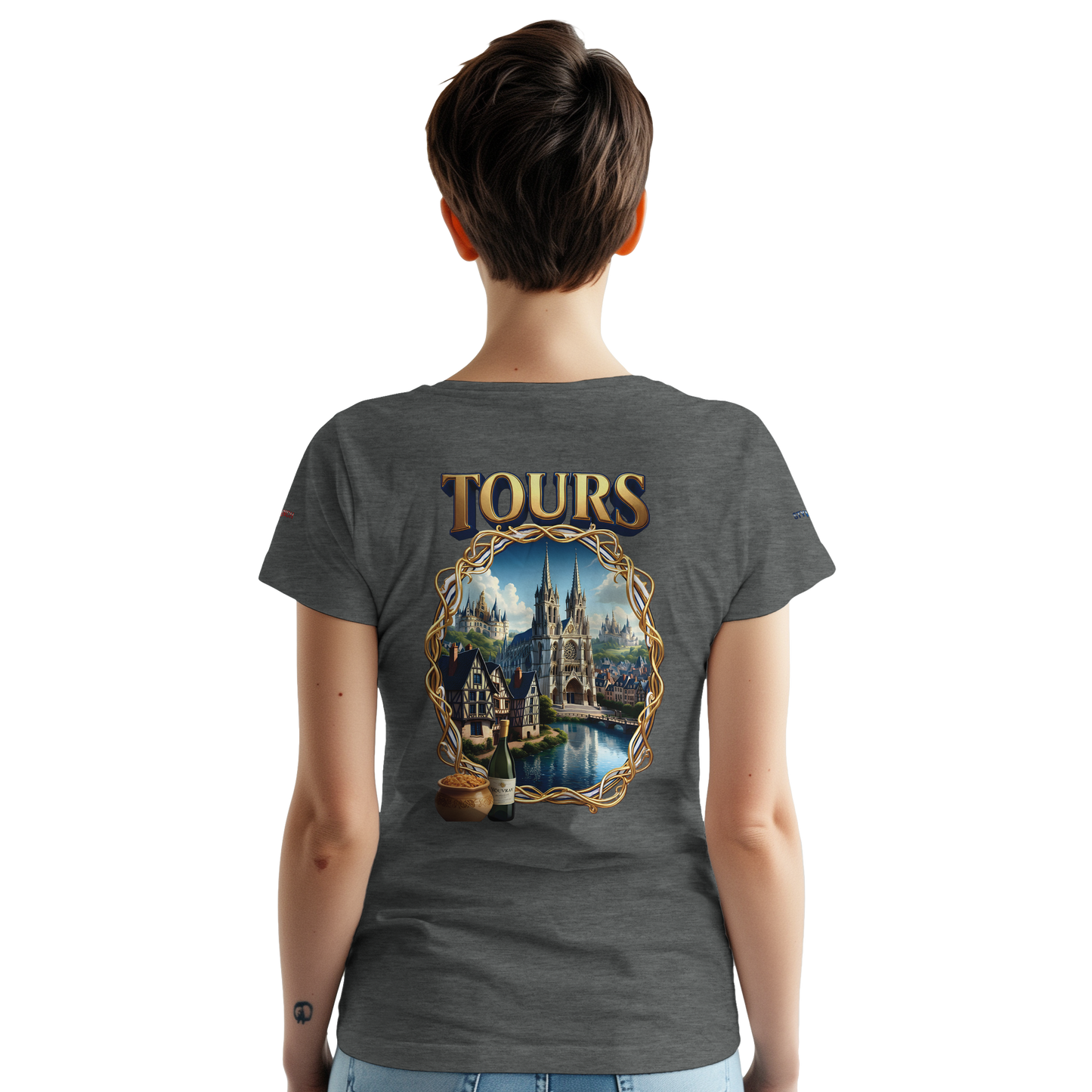 Unisex T-shirt Tours, France, thick crew neck | Gildan® 5000