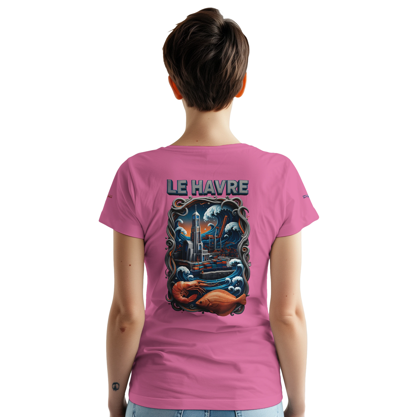 Unisex-T-Shirt Le Havre Stadt in Frankreich dick Rundhals | Gildan® 5000