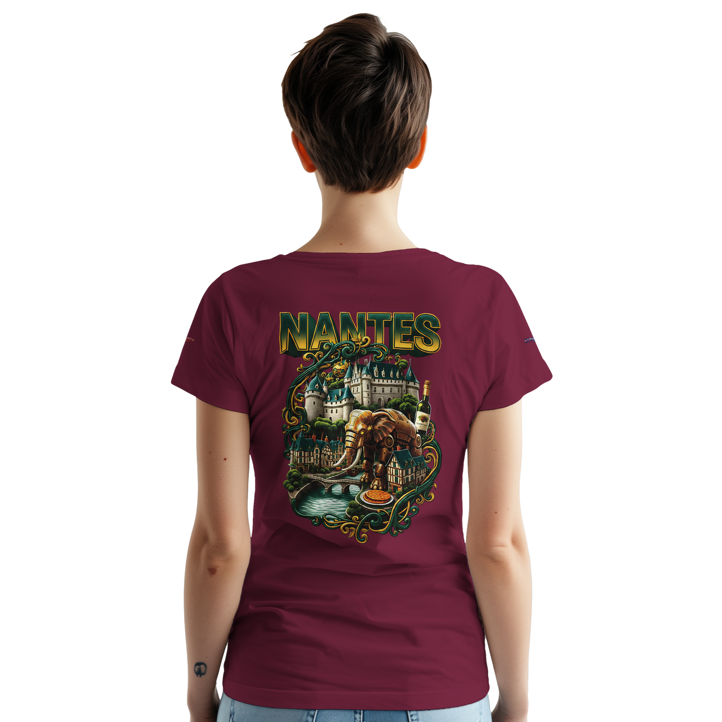 Unisex T-Shirt Nantes Stadt Frankreich | dickes Rundhals-T-Shirt | Gildan® 5000