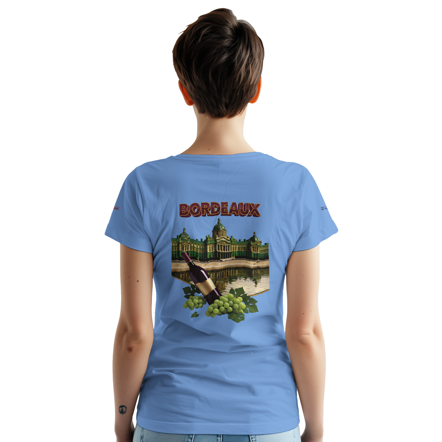 Unisex burgundy French city crewneck heavy t-shirt | Gildan® 5000