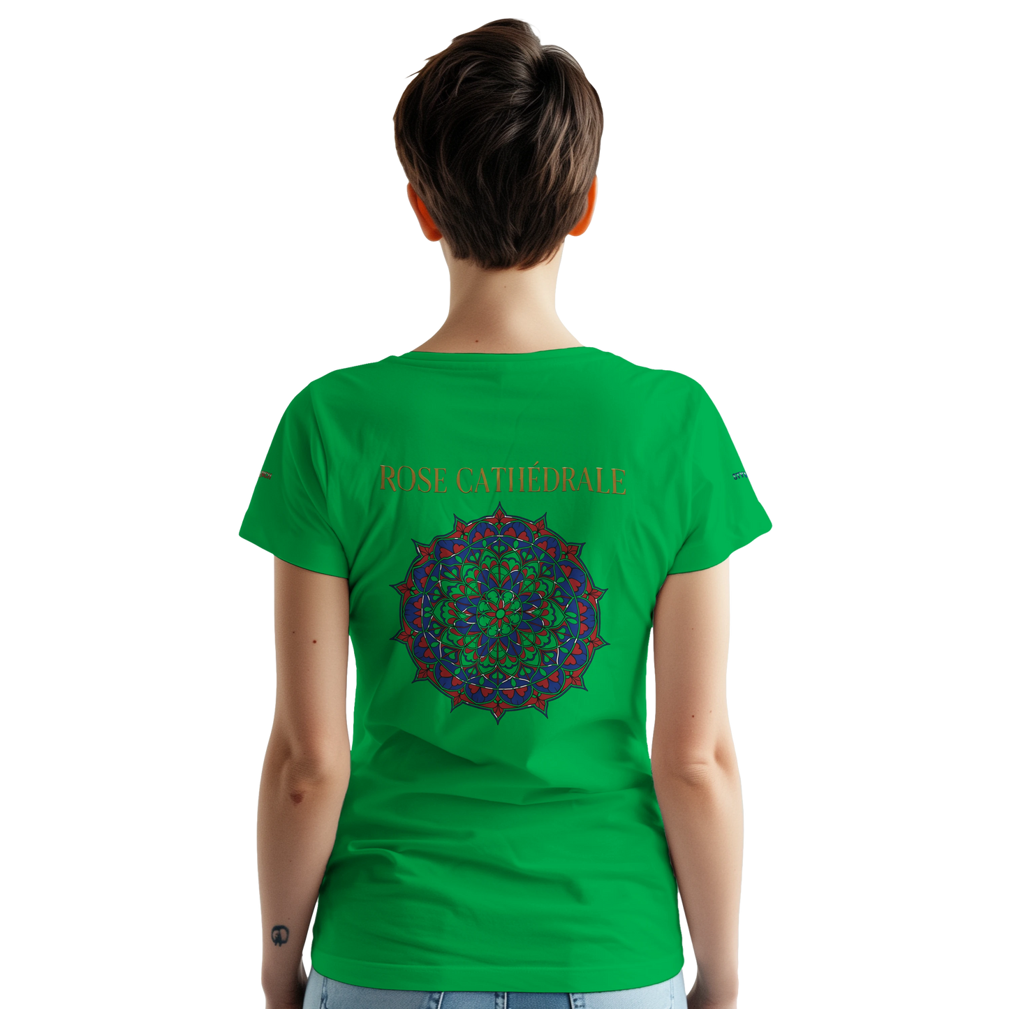 Damen T-Shirt, rosa, Kathedrale, dick, Rundhals | Gildan® 5000