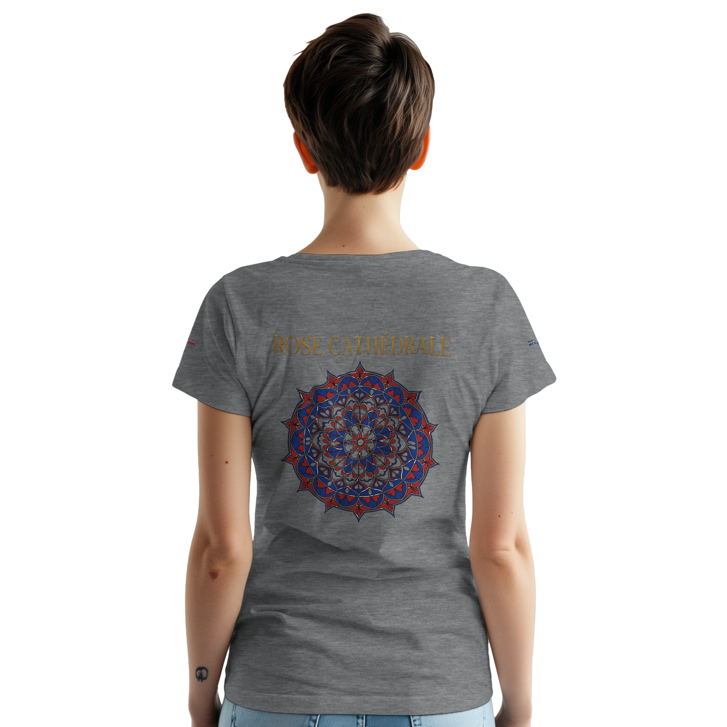 Damen T-Shirt, rosa, Kathedrale, dick, Rundhals | Gildan® 5000
