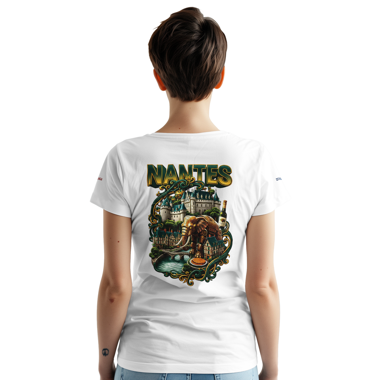 Unisex T-Shirt Nantes Stadt Frankreich | dickes Rundhals-T-Shirt | Gildan® 5000