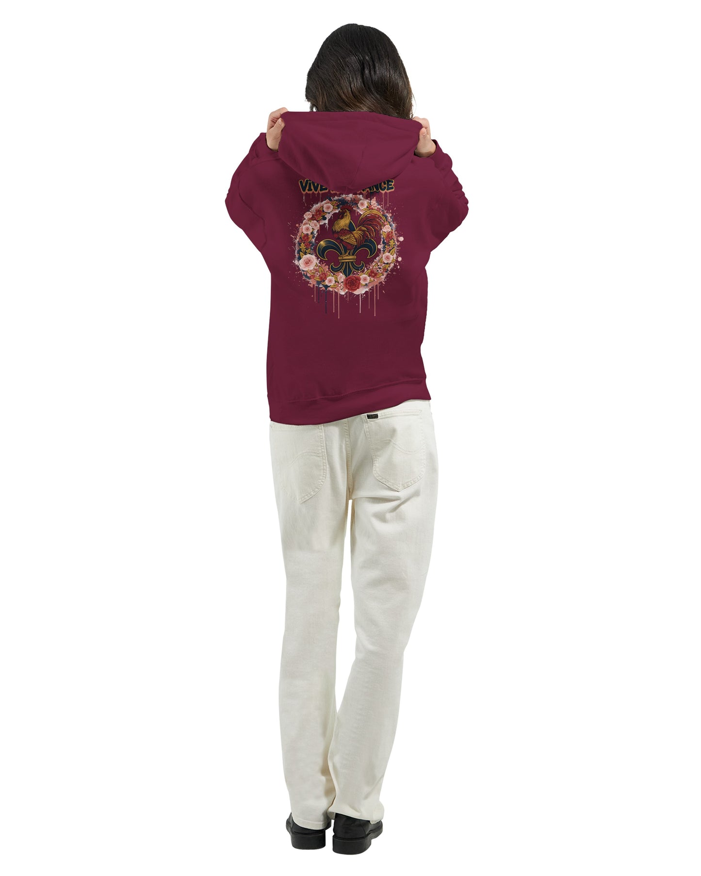 Kapuzenpullover Es lebe Frankreich klassischer Stil für Damen | Gildan® 18500