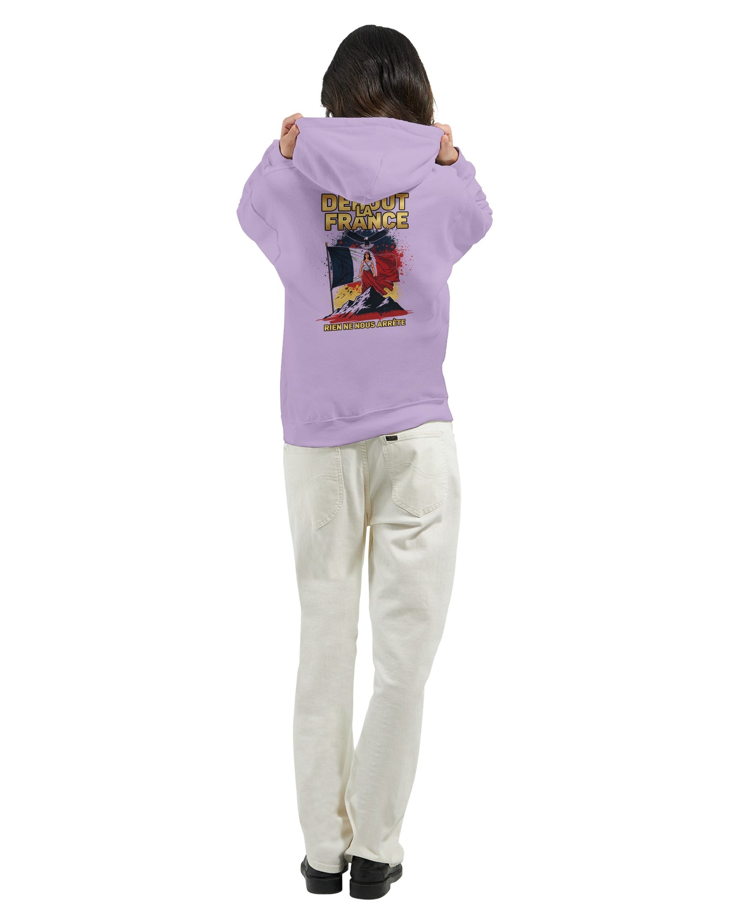 Damen Hoodie Steh auf Frankreich klassisch | Gildan® 18500