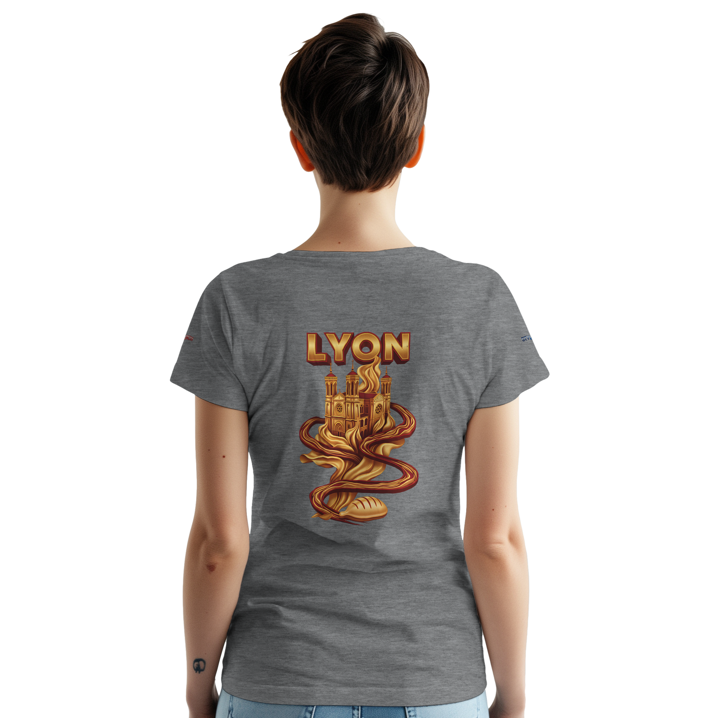 Unisex-T-Shirt Lyon Stadt Frankreich dick Rundhals | Gildan® 5000
