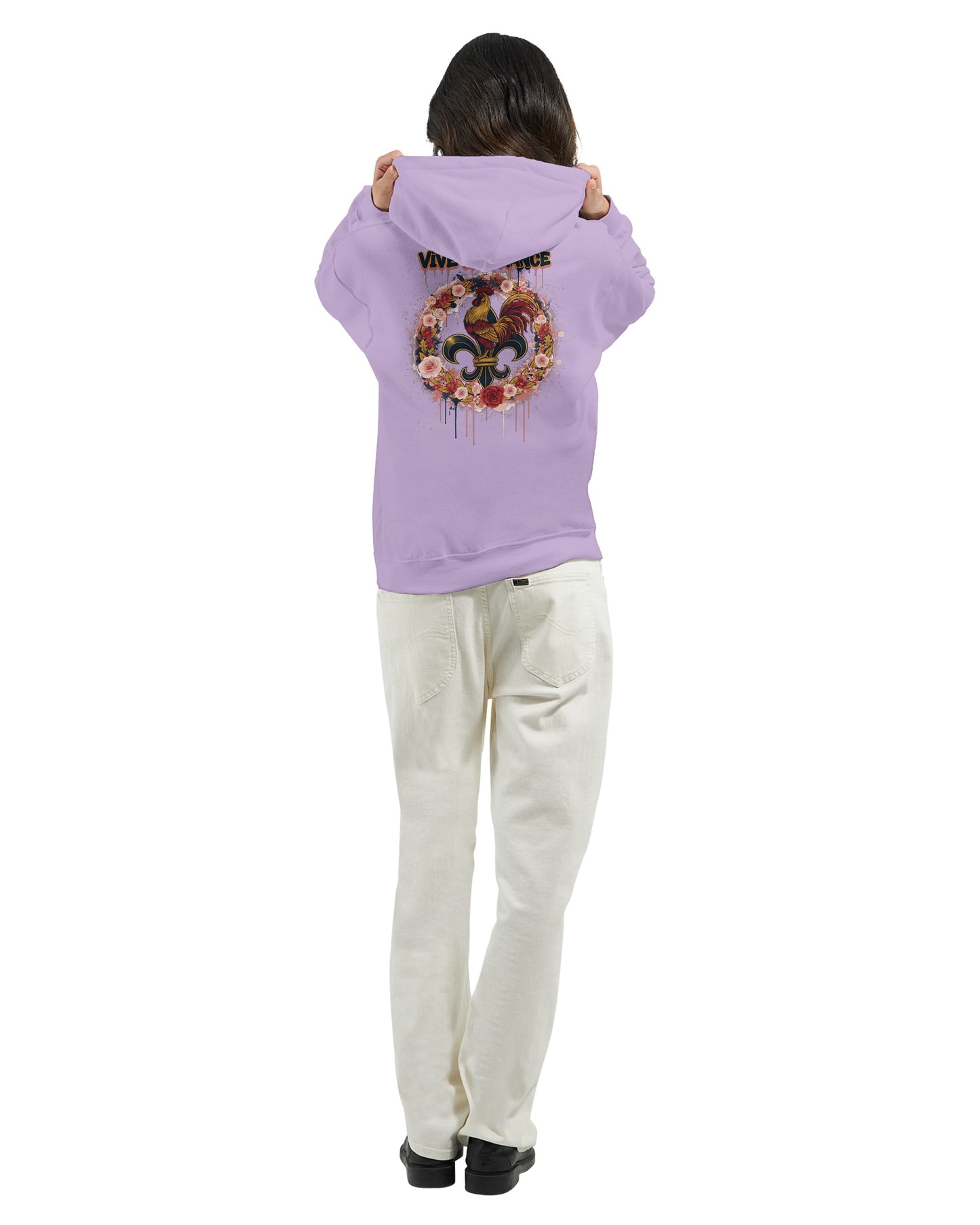 Kapuzenpullover Es lebe Frankreich klassischer Stil für Damen | Gildan® 18500