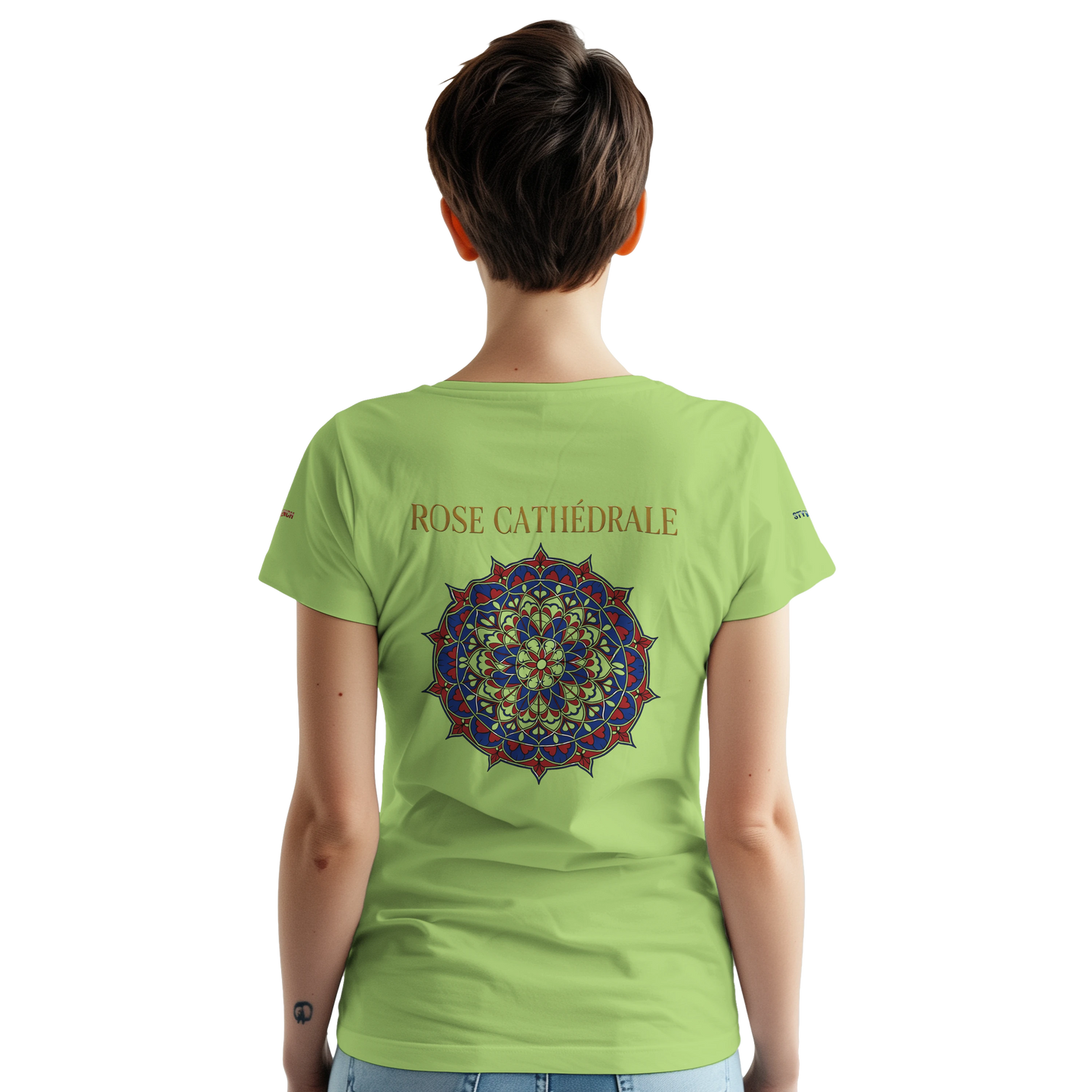Damen T-Shirt, rosa, Kathedrale, dick, Rundhals | Gildan® 5000