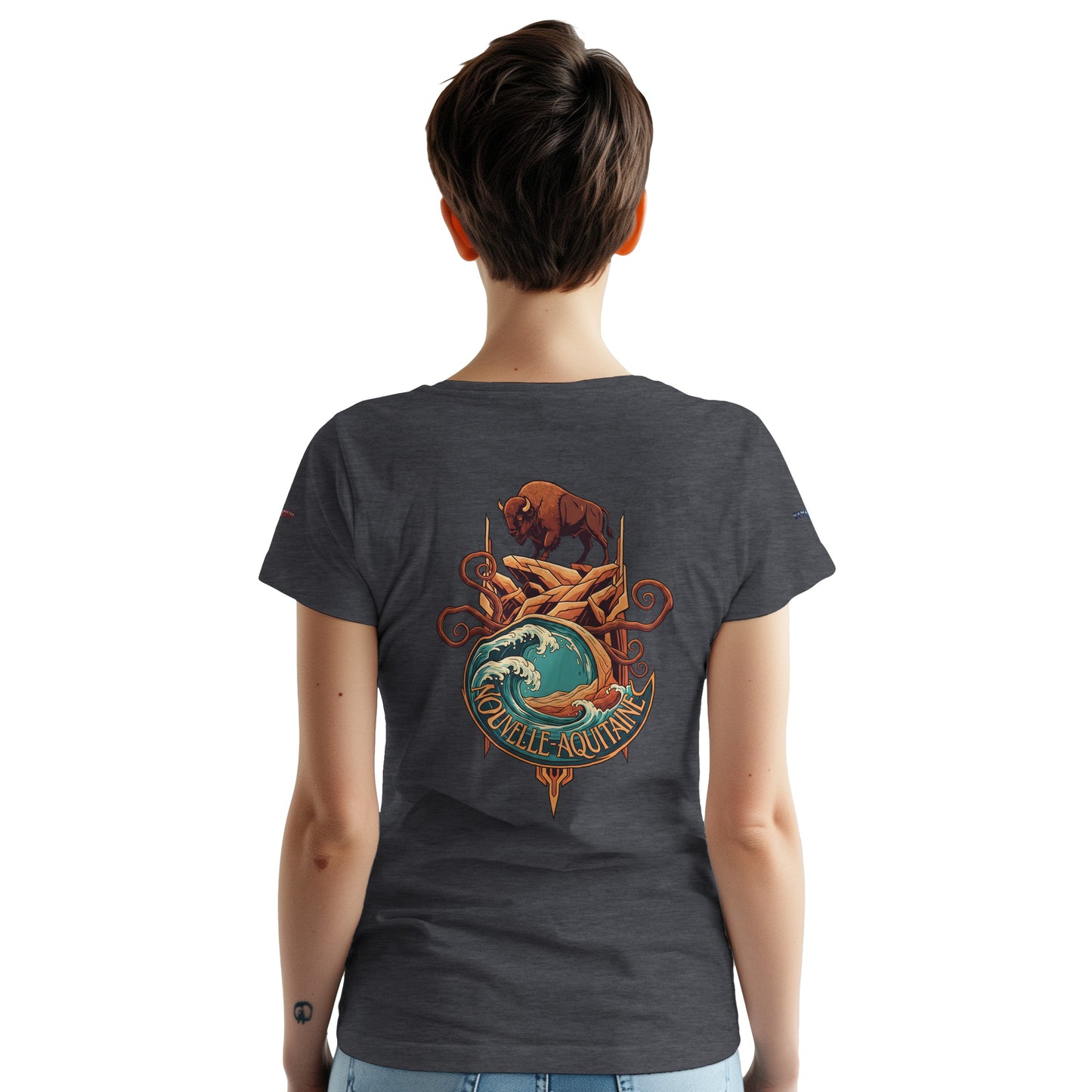 T-Shirt Neu-Aquitanien, dick, Rundhalsausschnitt | Gildan® 5000