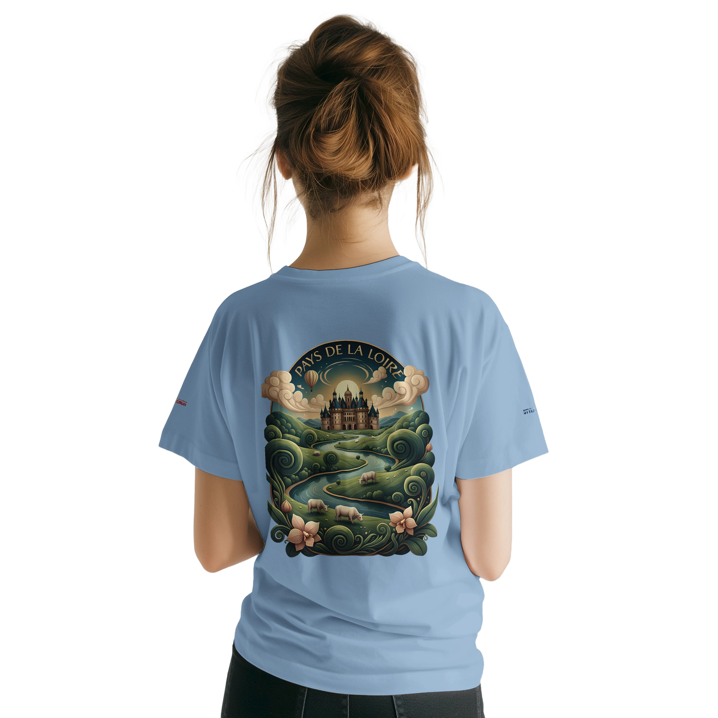 Unisex T-Shirt Pays de la Loire klassischer Rundhalsausschnitt | Gildan® 64000