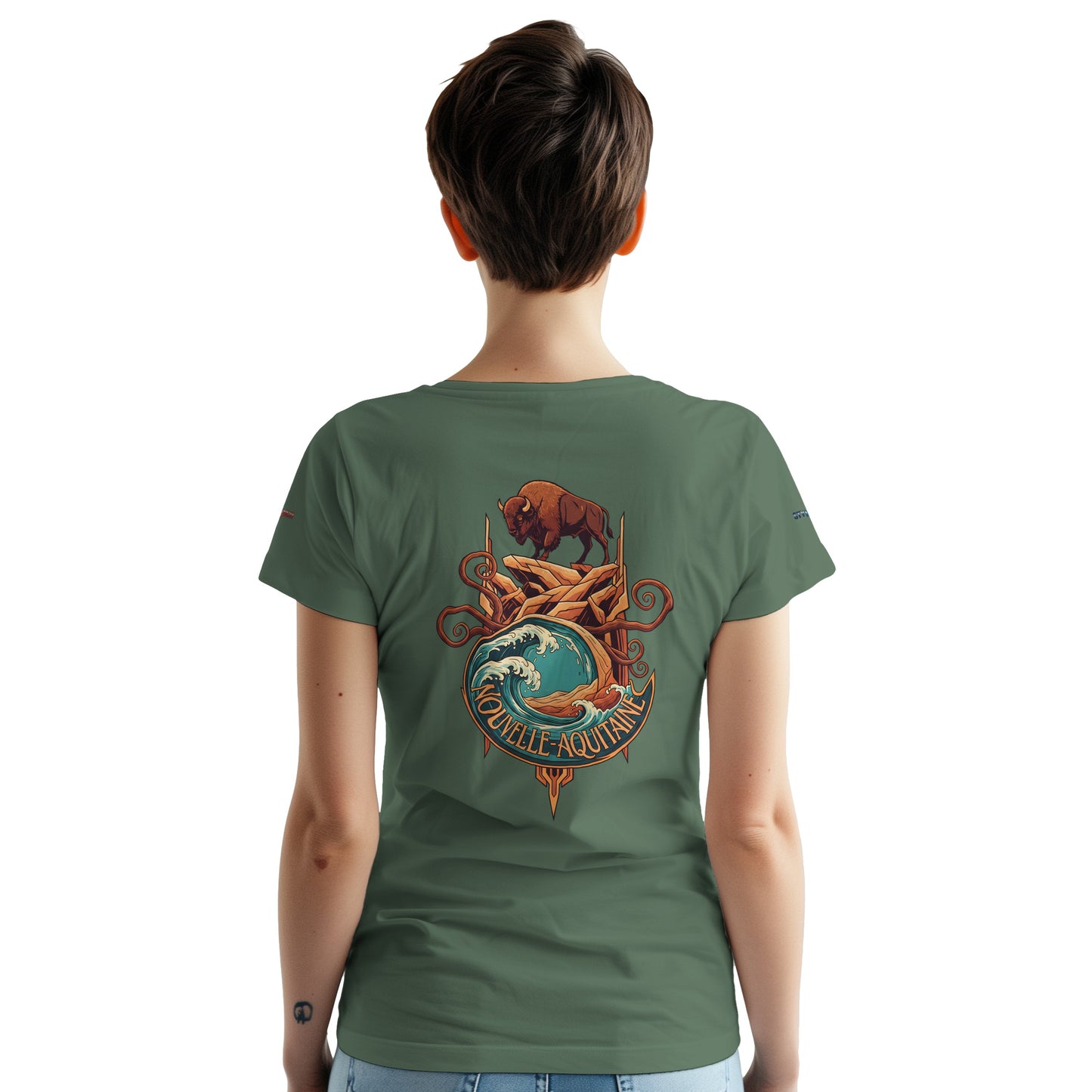 T-Shirt Neu-Aquitanien, dick, Rundhalsausschnitt | Gildan® 5000