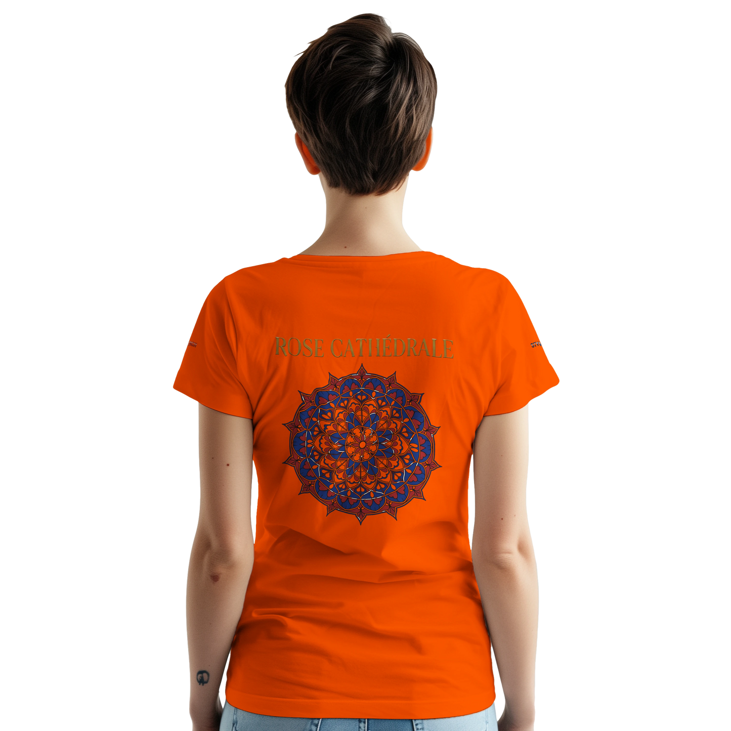 Damen T-Shirt, rosa, Kathedrale, dick, Rundhals | Gildan® 5000