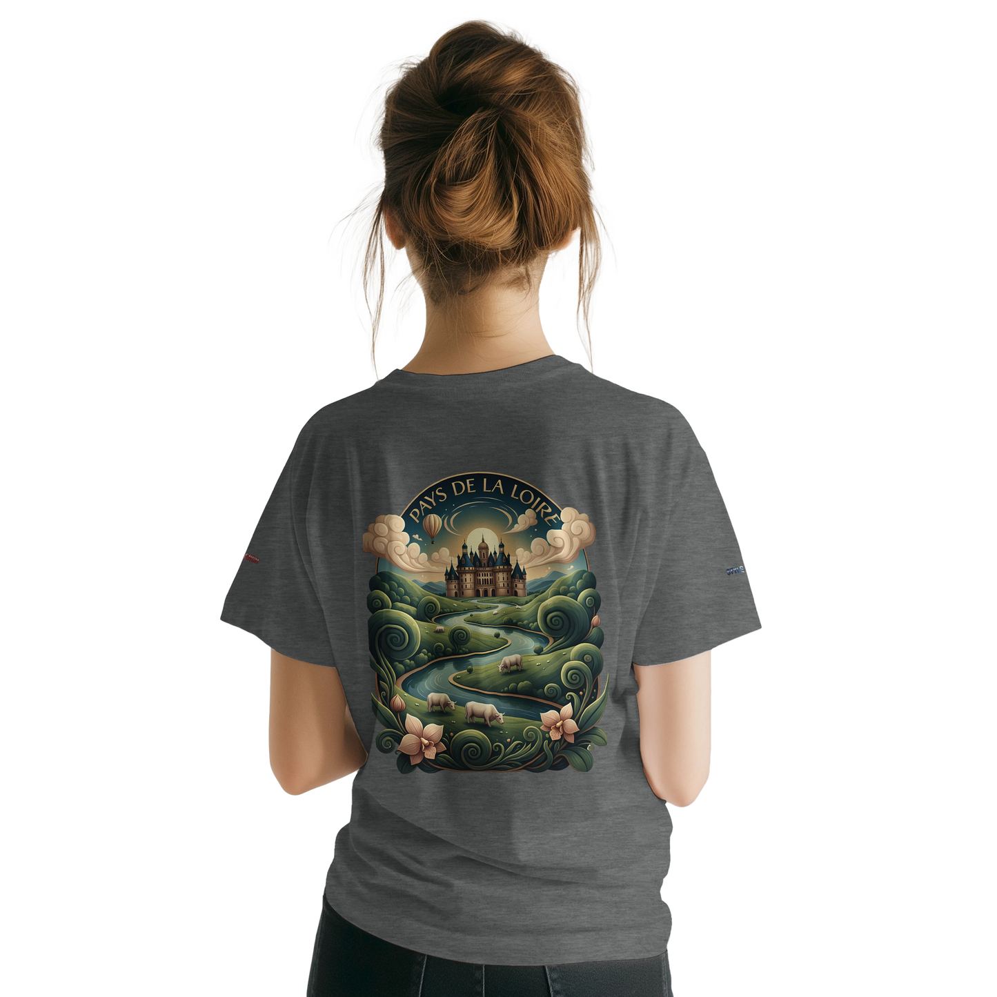 Unisex T-Shirt Pays de la Loire klassischer Rundhalsausschnitt | Gildan® 64000