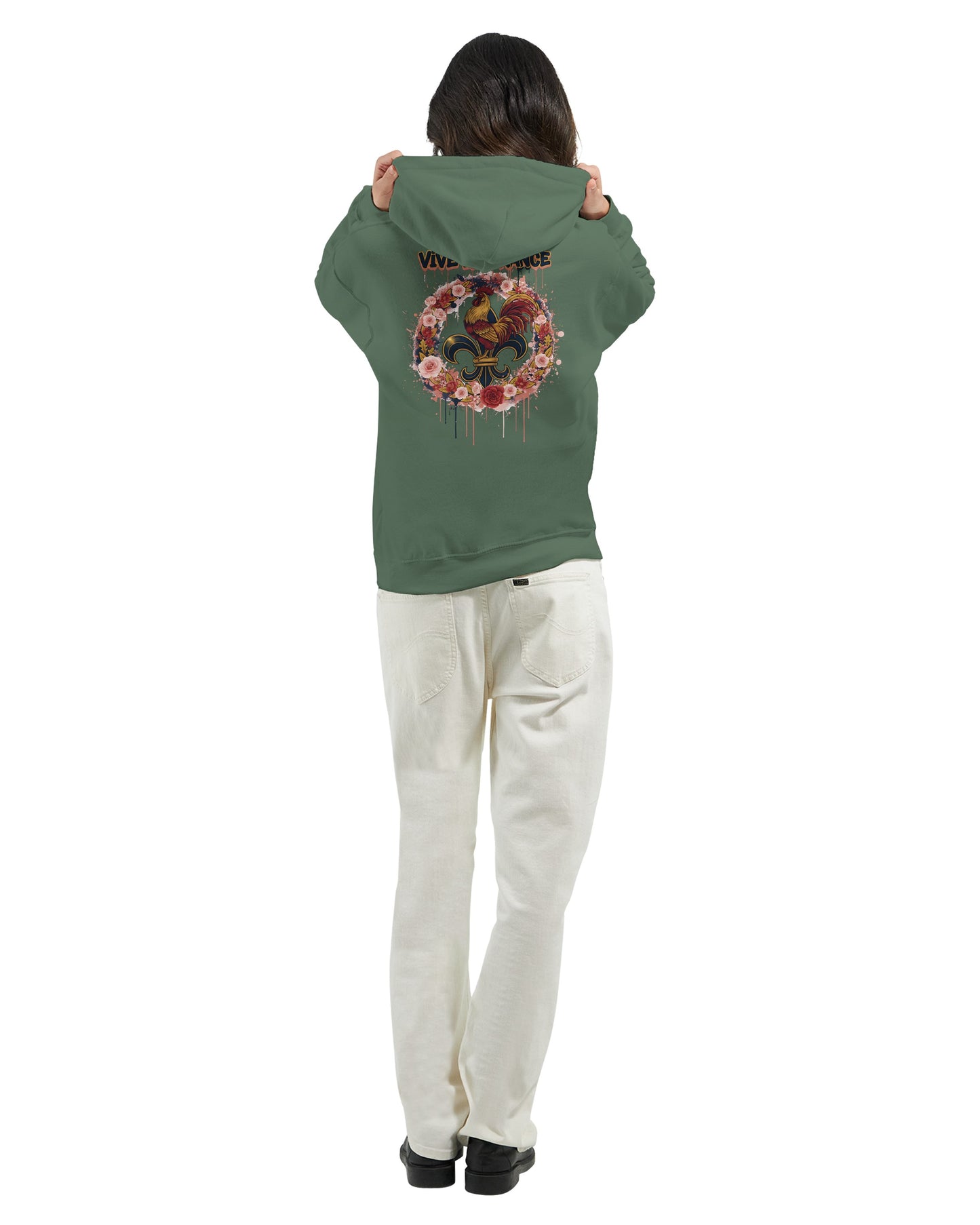 Kapuzenpullover Es lebe Frankreich klassischer Stil für Damen | Gildan® 18500