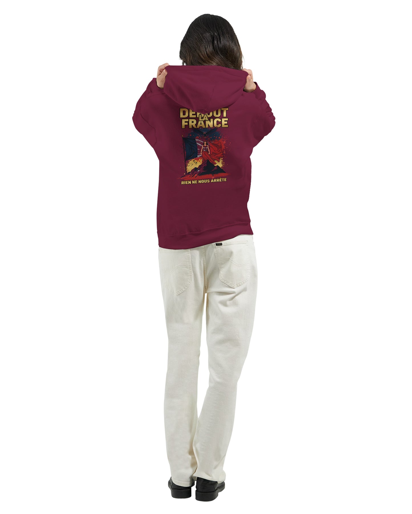 Damen Hoodie Steh auf Frankreich klassisch | Gildan® 18500