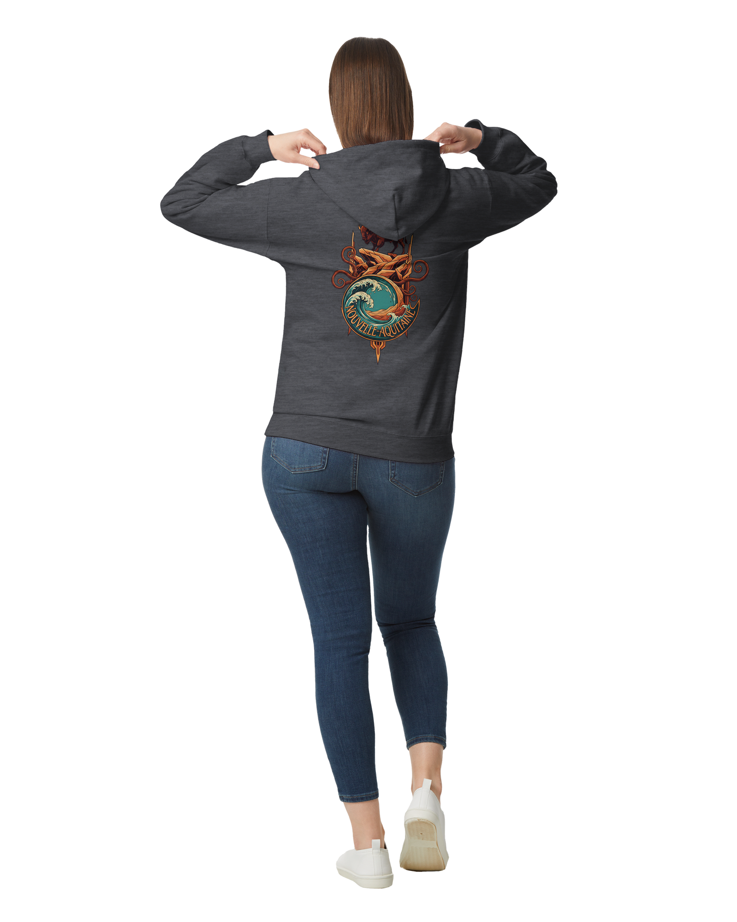 Gildan SF500 Adult New Aquitaine Medium Fleece Hoodie