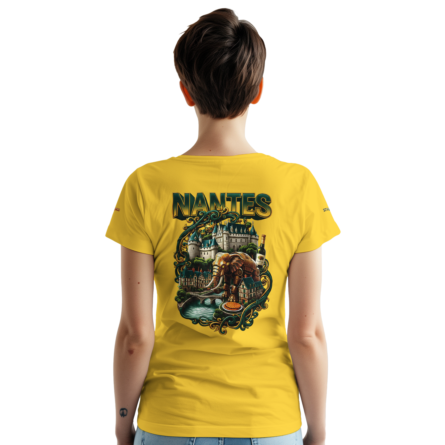 Unisex T-Shirt Nantes Stadt Frankreich | dickes Rundhals-T-Shirt | Gildan® 5000