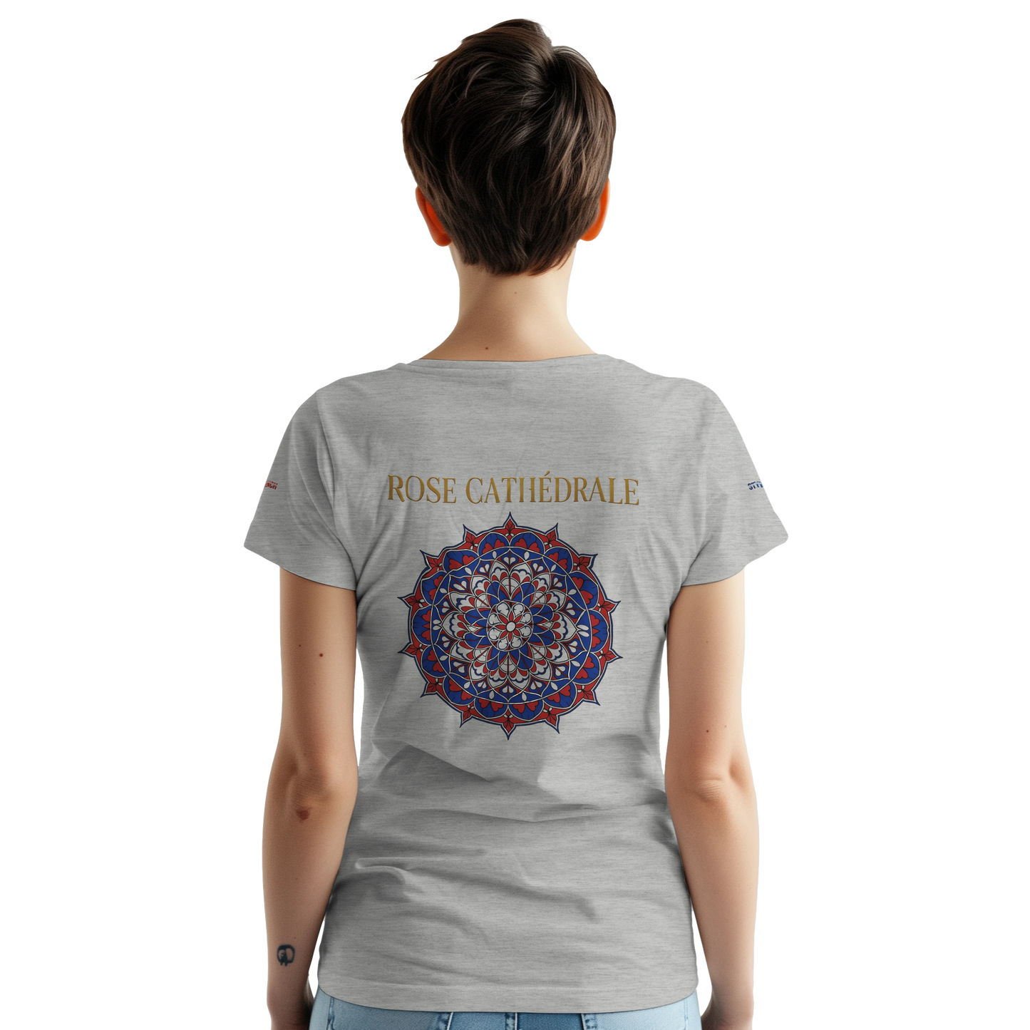 Damen T-Shirt, rosa, Kathedrale, dick, Rundhals | Gildan® 5000