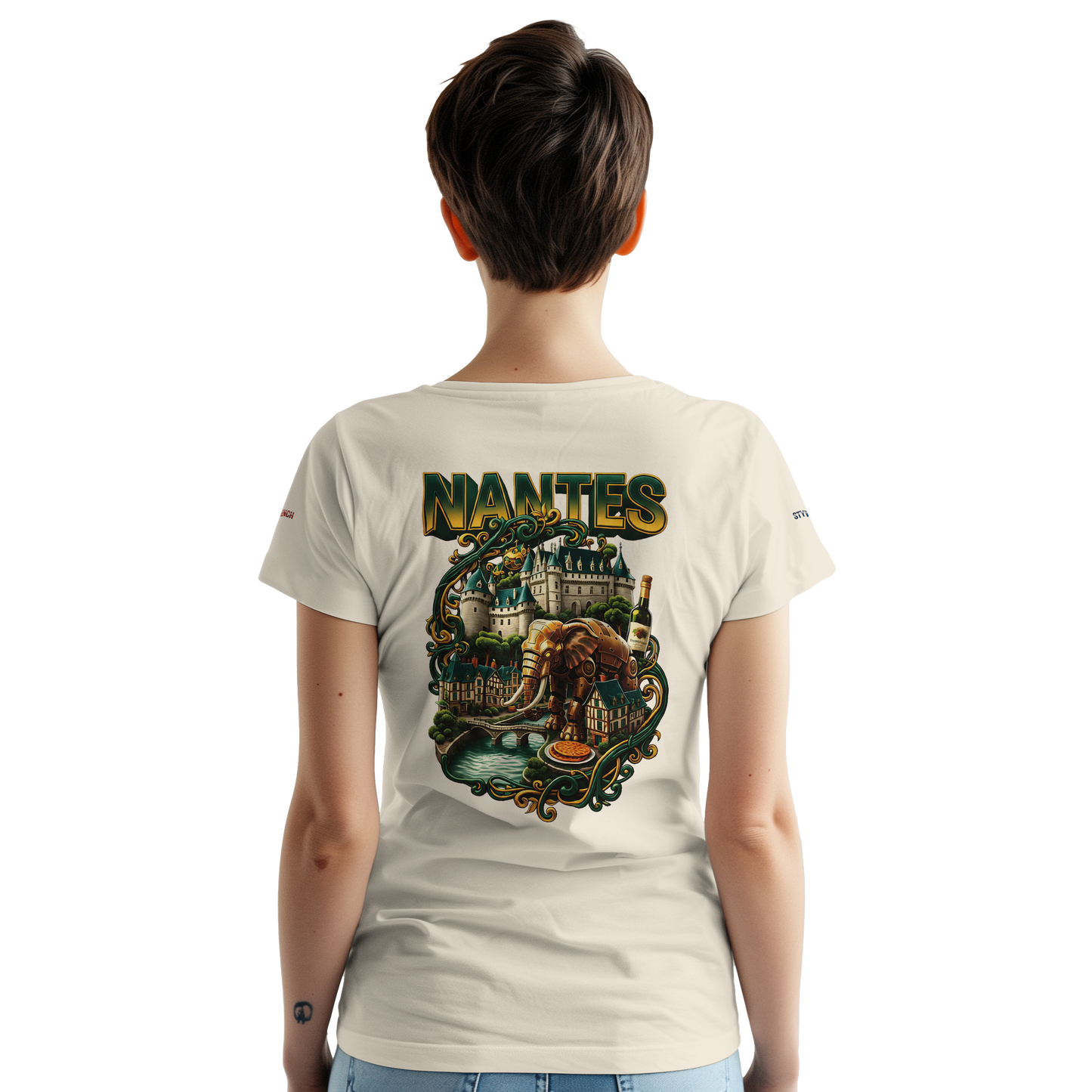 Unisex T-Shirt Nantes Stadt Frankreich | dickes Rundhals-T-Shirt | Gildan® 5000
