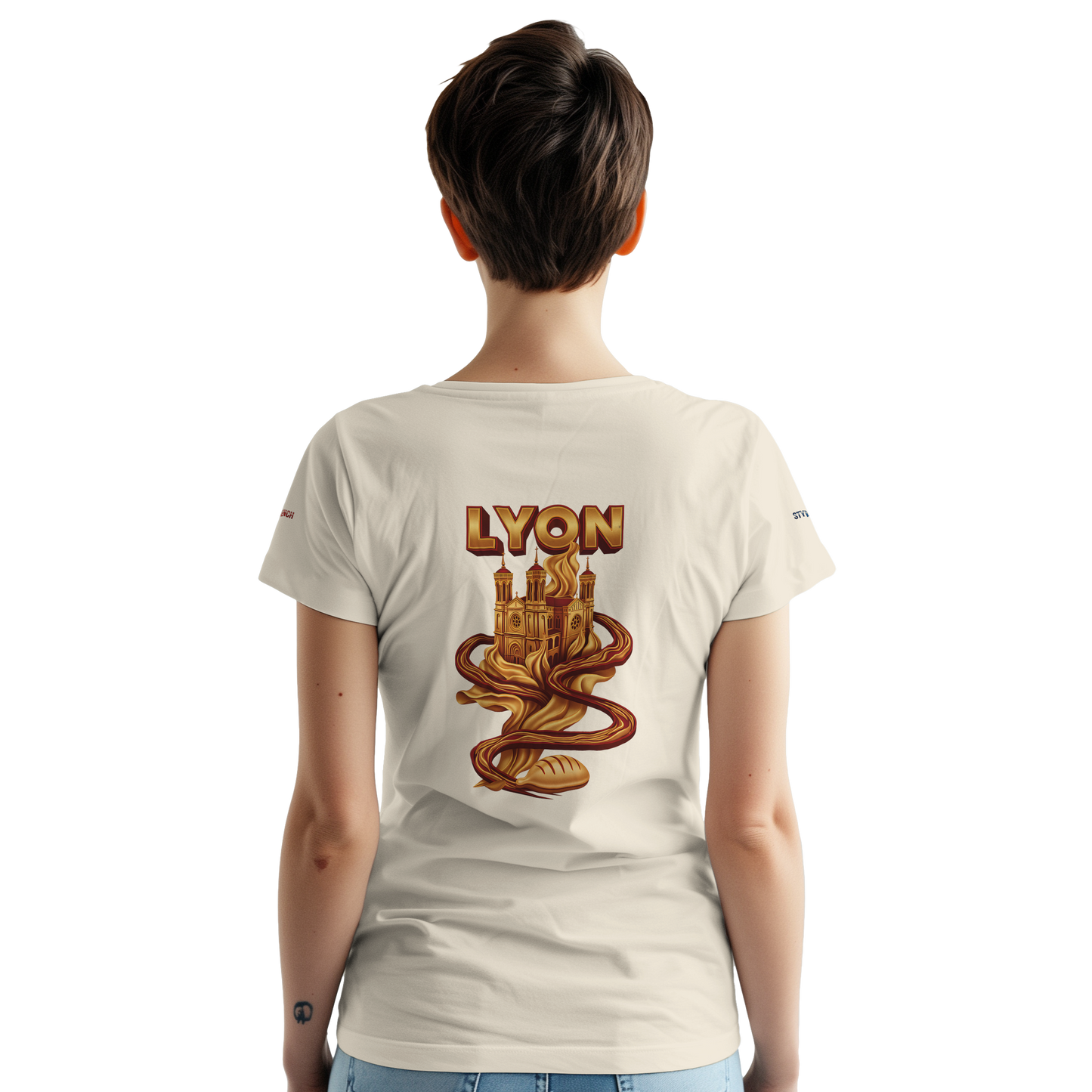 Unisex-T-Shirt Lyon Stadt Frankreich dick Rundhals | Gildan® 5000