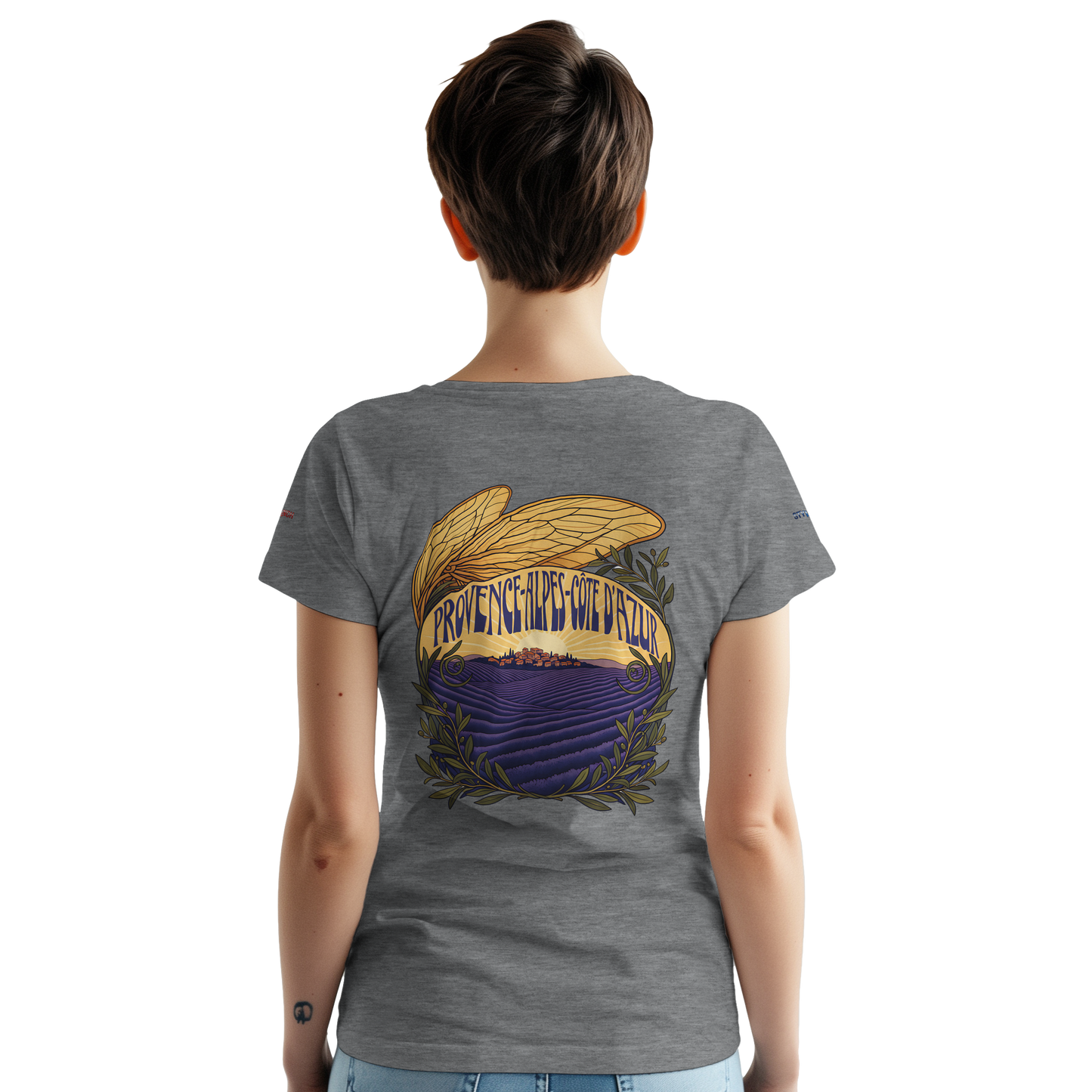Unisex T-Shirt Provence-Alpes-Côte d'Azur, schwerer Rundhalsausschnitt | Gildan® 5000