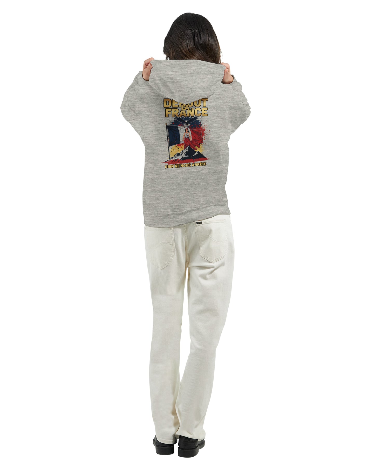Damen Hoodie Steh auf Frankreich klassisch | Gildan® 18500