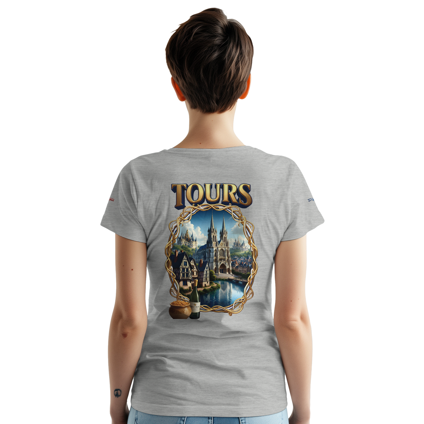 Unisex T-shirt Tours, France, thick crew neck | Gildan® 5000
