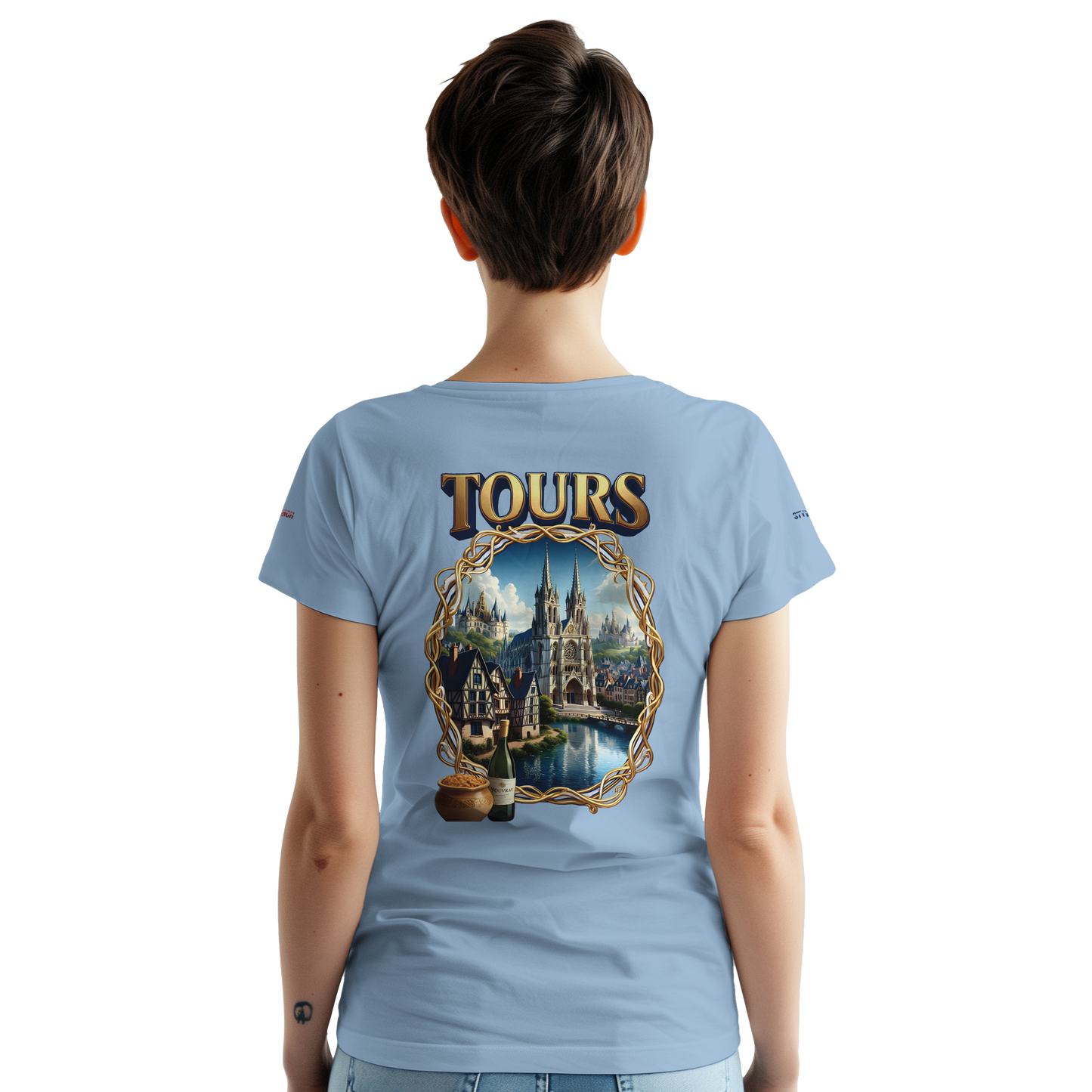 Unisex T-shirt Tours, France, thick crew neck | Gildan® 5000