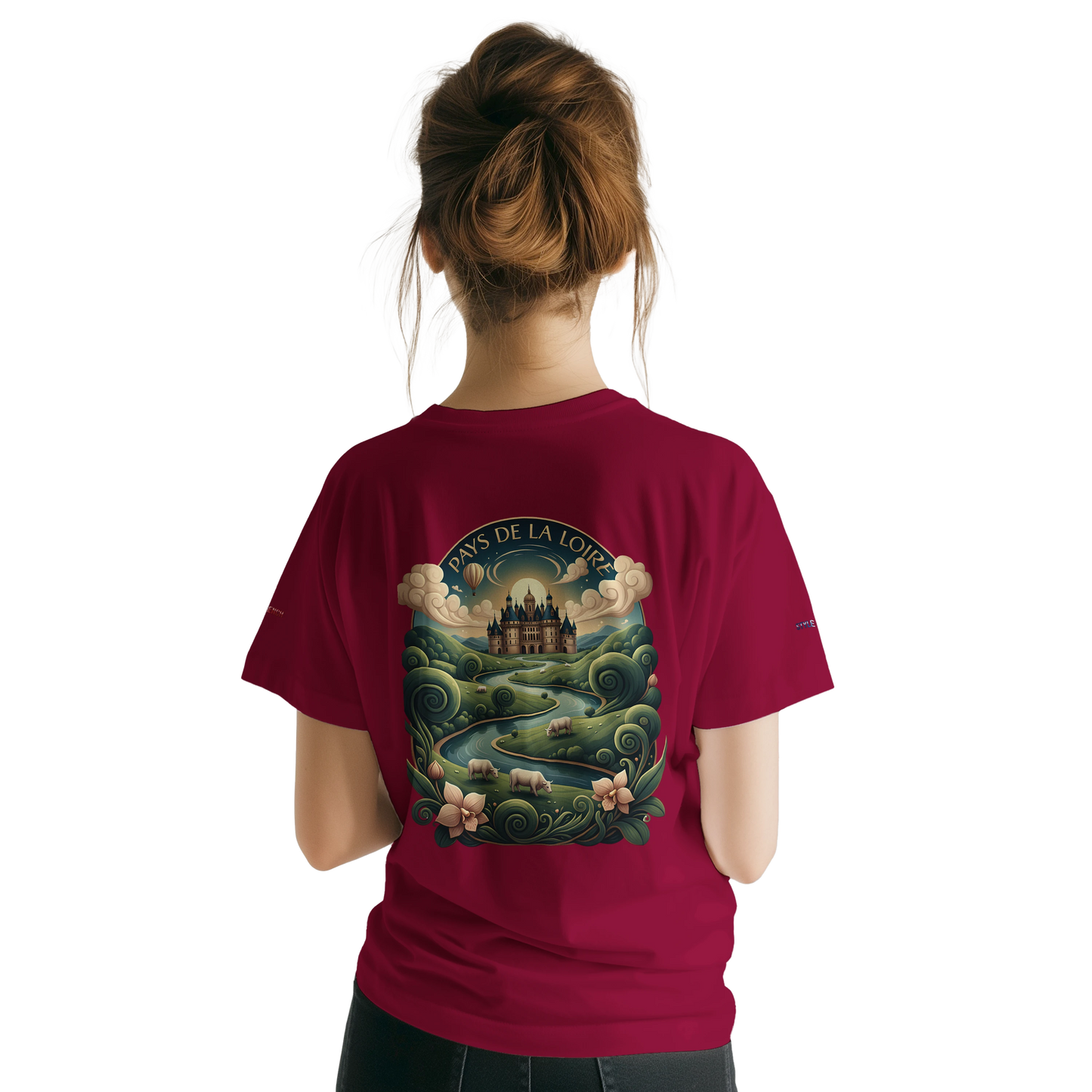 Unisex T-Shirt Pays de la Loire klassischer Rundhalsausschnitt | Gildan® 64000
