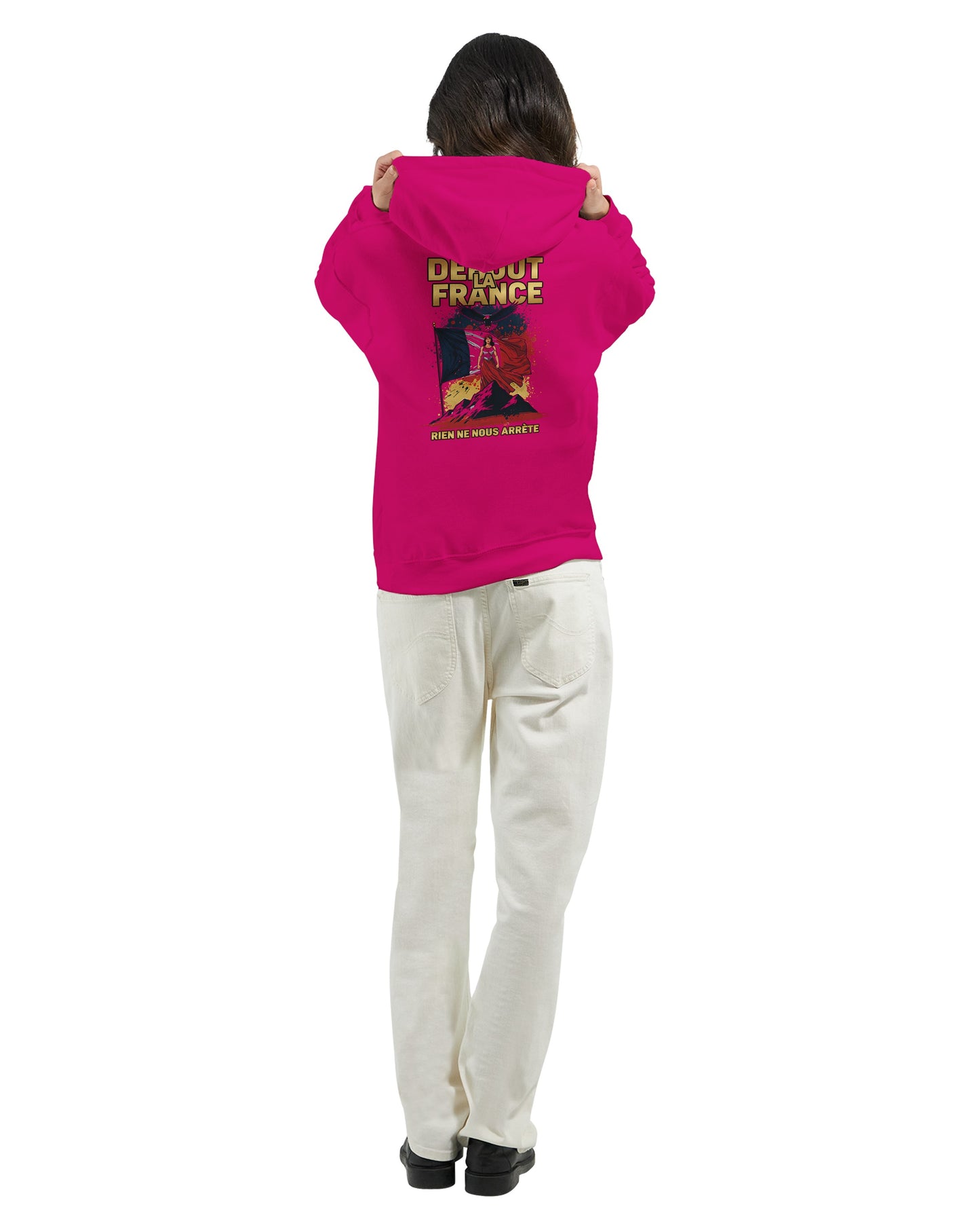 Damen Hoodie Steh auf Frankreich klassisch | Gildan® 18500