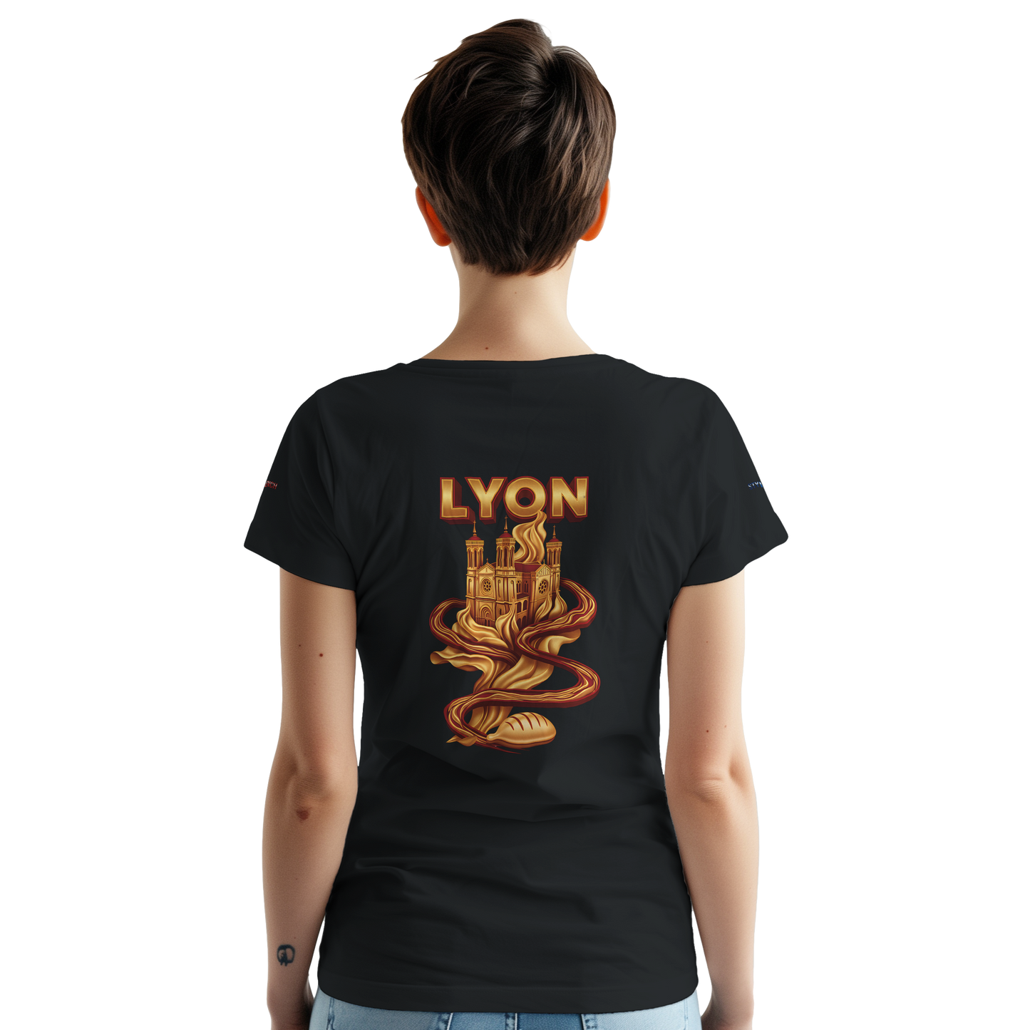 Unisex-T-Shirt Lyon Stadt Frankreich dick Rundhals | Gildan® 5000