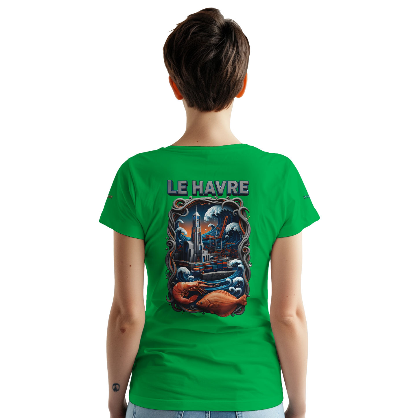 Unisex-T-Shirt Le Havre Stadt in Frankreich dick Rundhals | Gildan® 5000
