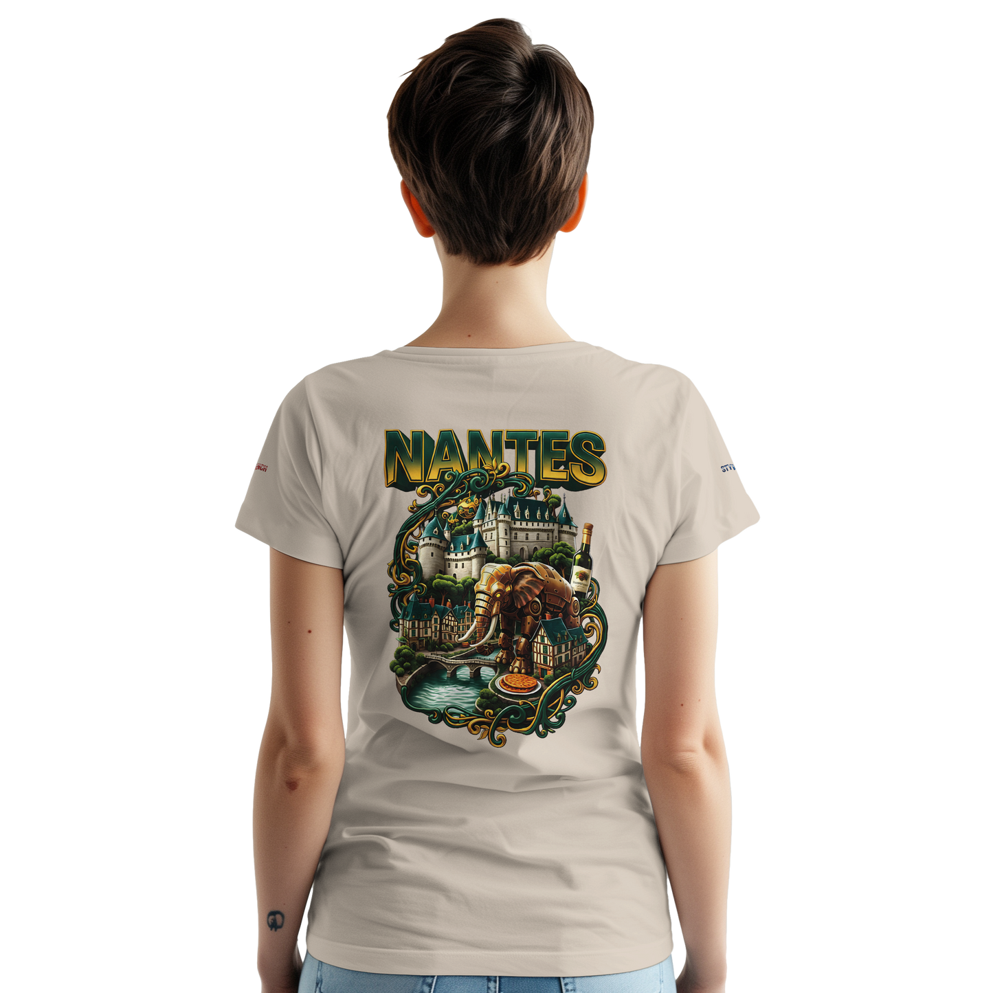 Unisex T-Shirt Nantes Stadt Frankreich | dickes Rundhals-T-Shirt | Gildan® 5000