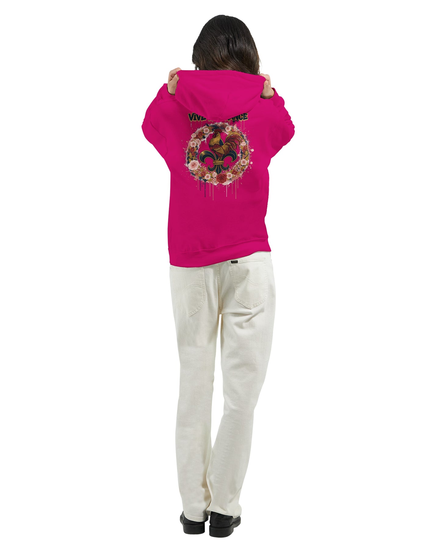 Kapuzenpullover Es lebe Frankreich klassischer Stil für Damen | Gildan® 18500