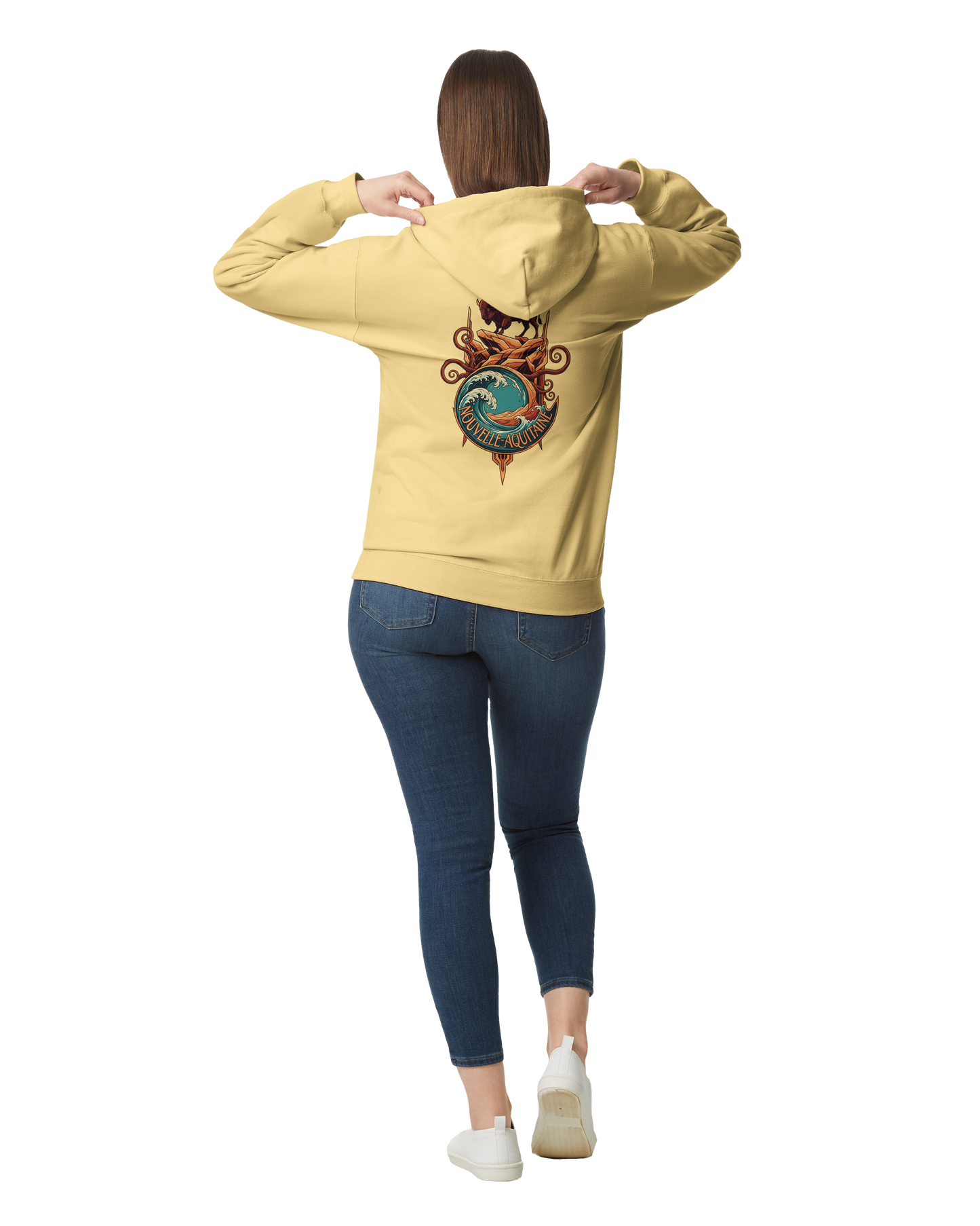 Gildan SF500 Adult New Aquitaine Medium Fleece Hoodie
