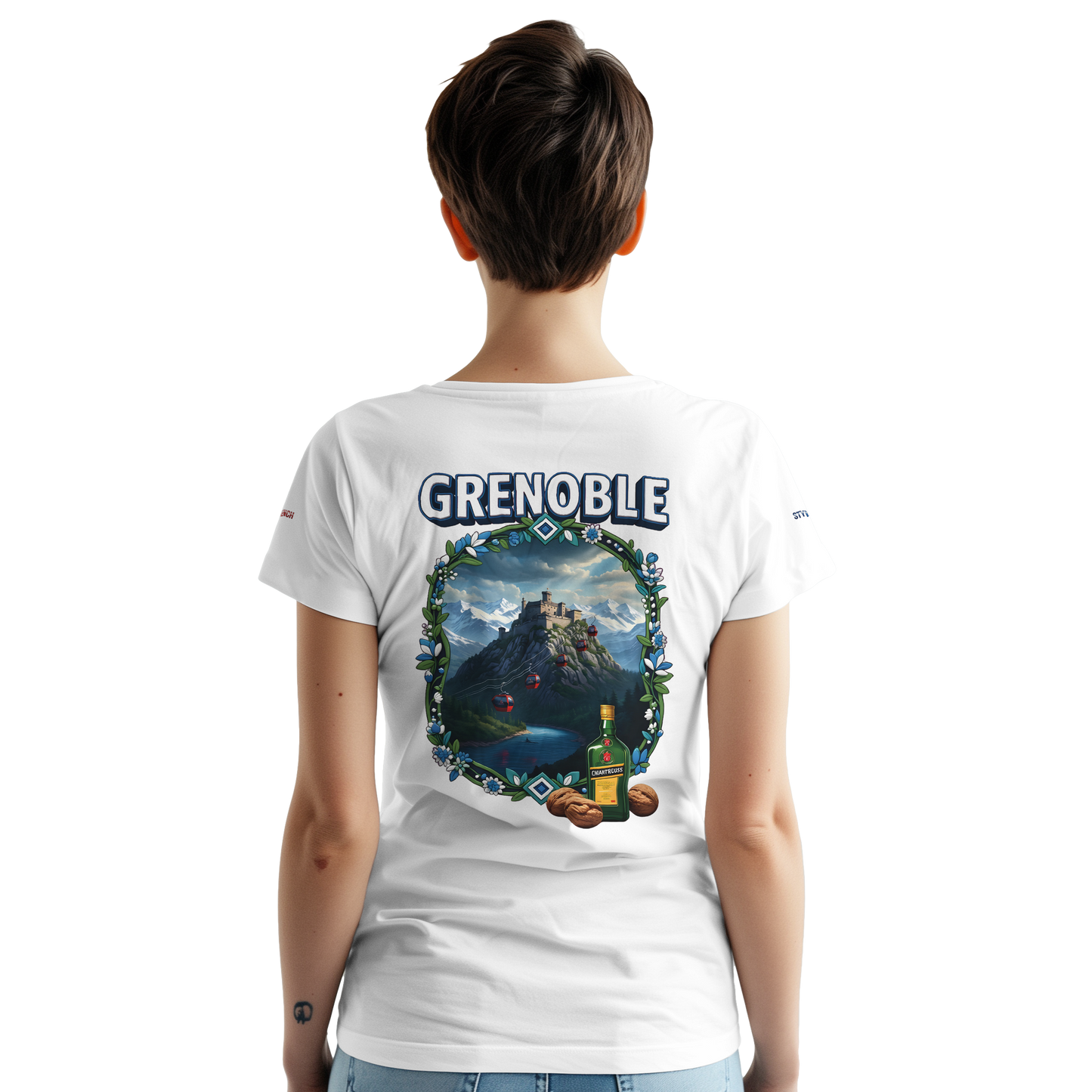 Unisex-T-Shirt Grenoble Stadt in Frankreich dick Rundhals | Gildan® 5000