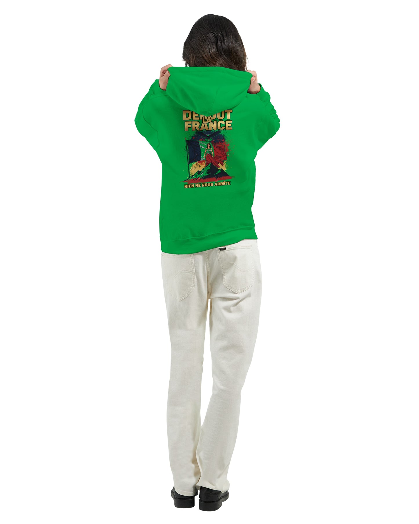 Damen Hoodie Steh auf Frankreich klassisch | Gildan® 18500