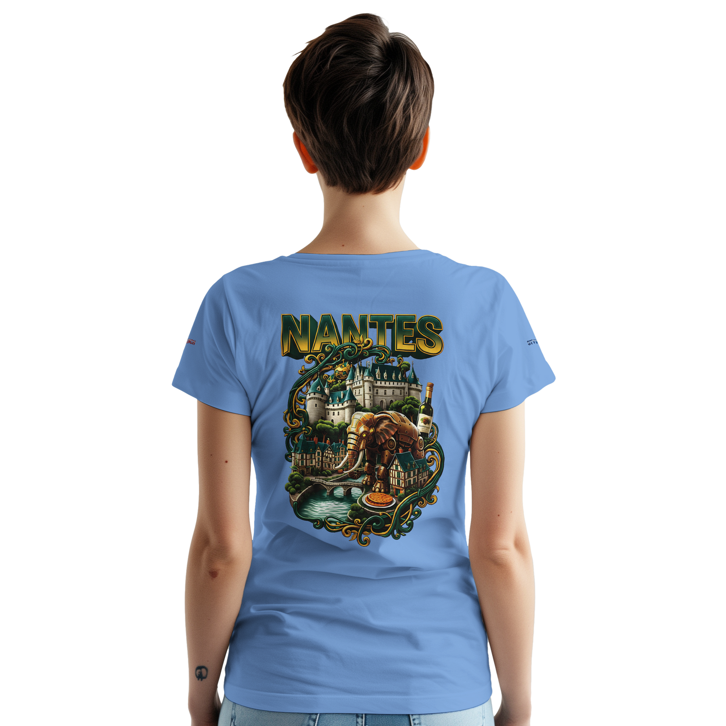 Unisex T-Shirt Nantes Stadt Frankreich | dickes Rundhals-T-Shirt | Gildan® 5000