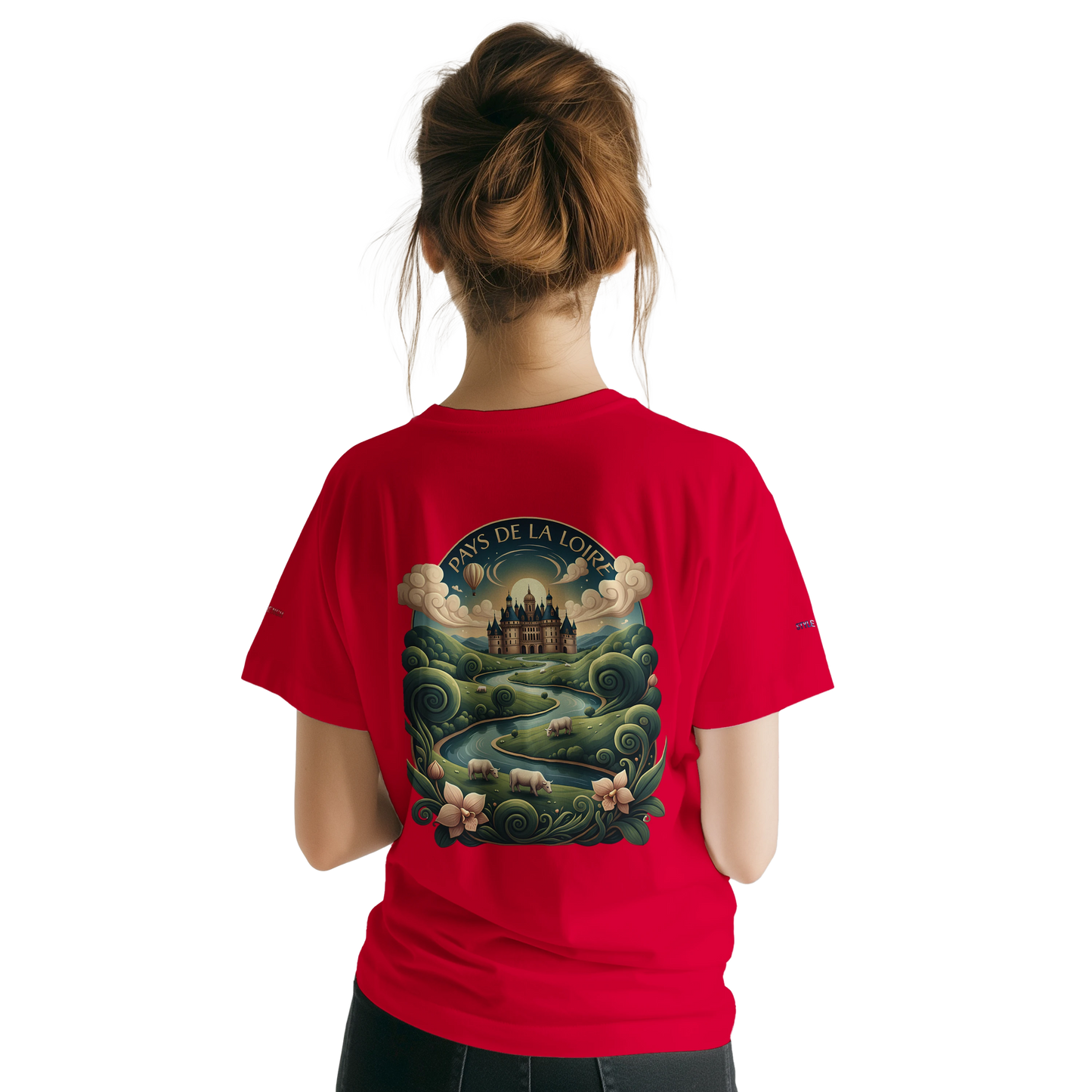 Unisex T-Shirt Pays de la Loire klassischer Rundhalsausschnitt | Gildan® 64000