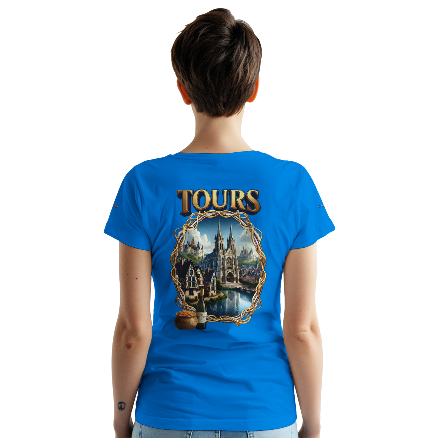 Unisex T-shirt Tours, France, thick crew neck | Gildan® 5000
