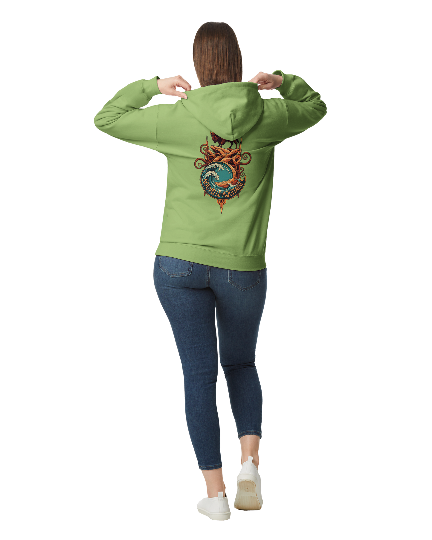 Gildan SF500 Adult New Aquitaine Medium Fleece Hoodie