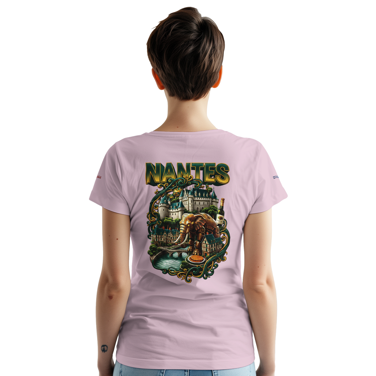 Unisex T-Shirt Nantes Stadt Frankreich | dickes Rundhals-T-Shirt | Gildan® 5000