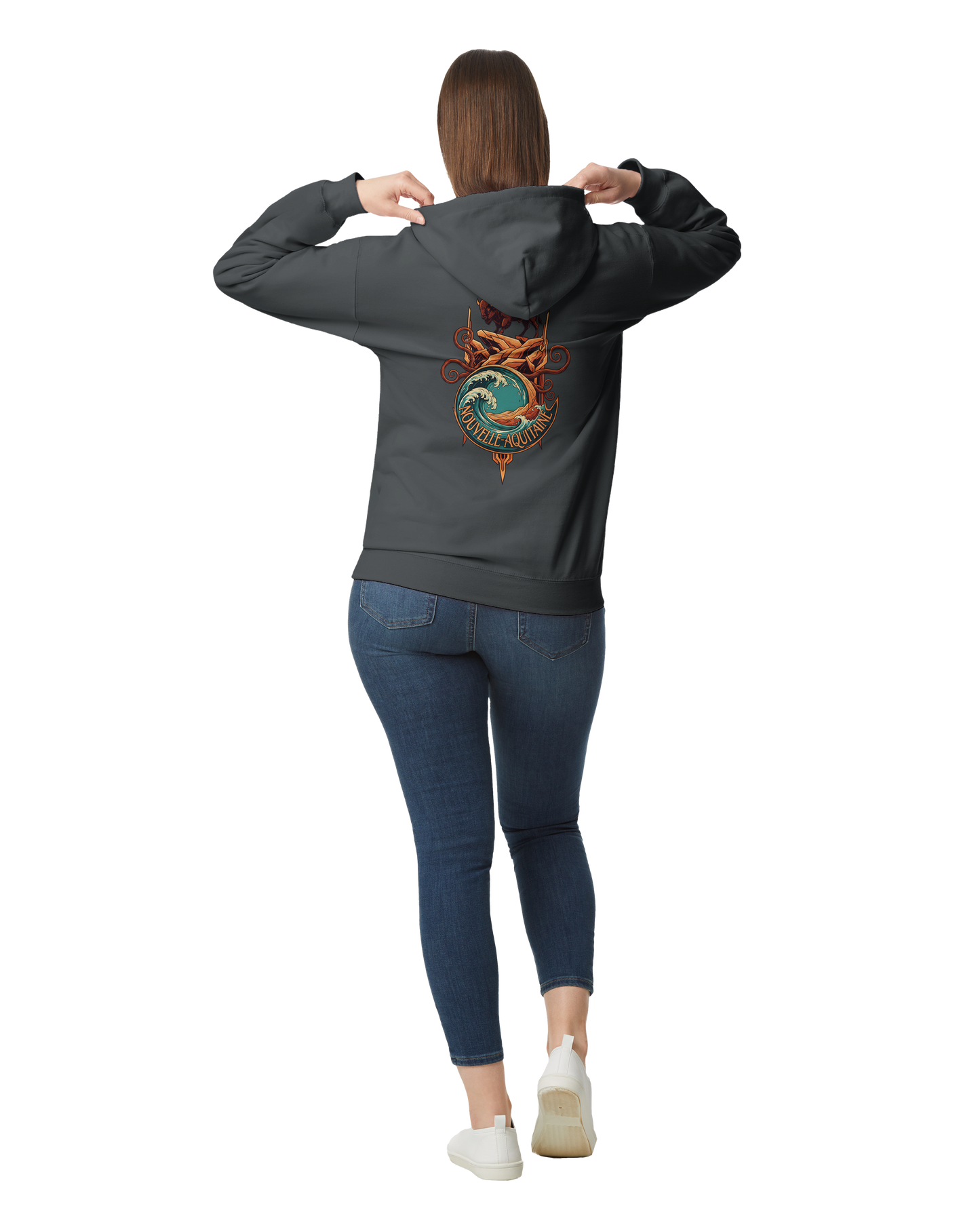 Gildan SF500 Adult New Aquitaine Medium Fleece Hoodie