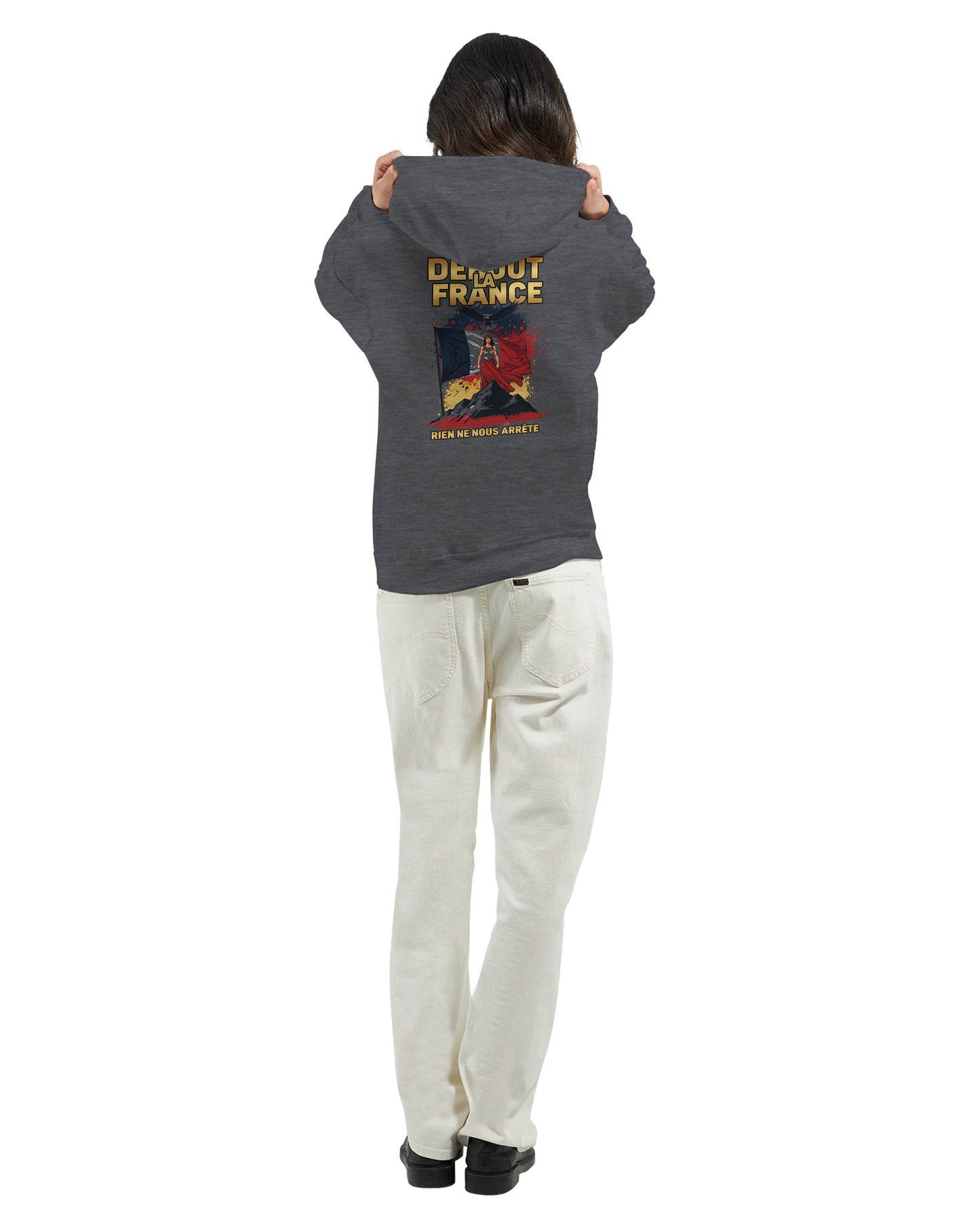 Damen Hoodie Steh auf Frankreich klassisch | Gildan® 18500