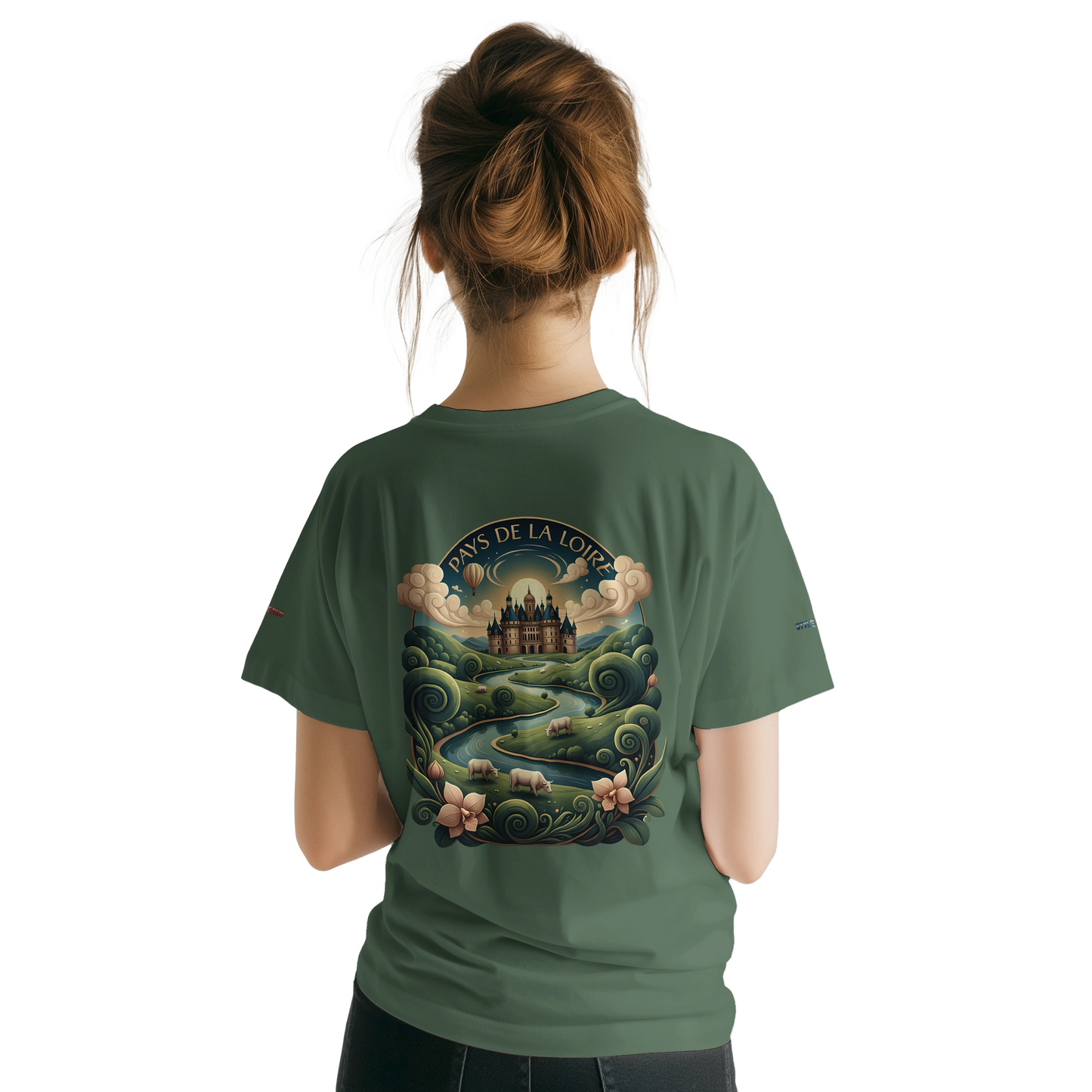 Unisex T-Shirt Pays de la Loire klassischer Rundhalsausschnitt | Gildan® 64000