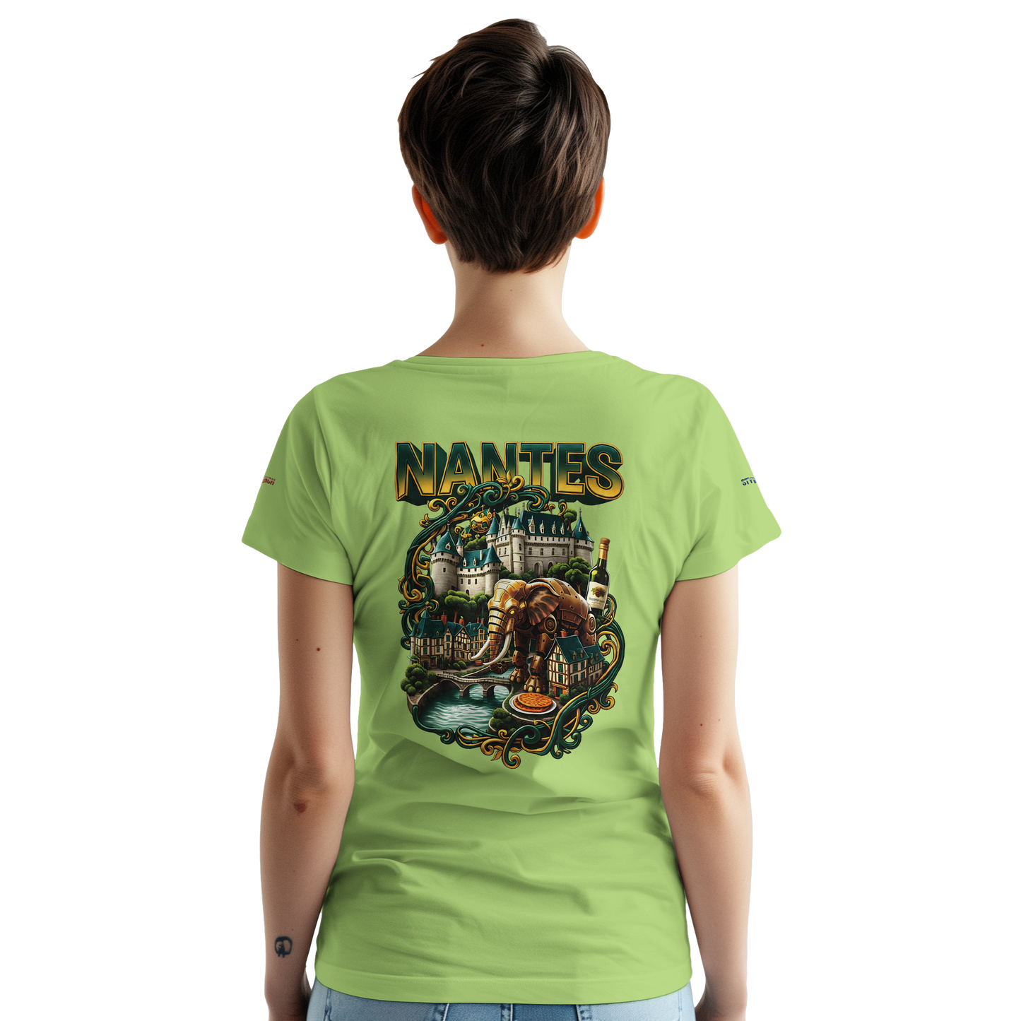 Unisex T-Shirt Nantes Stadt Frankreich | dickes Rundhals-T-Shirt | Gildan® 5000